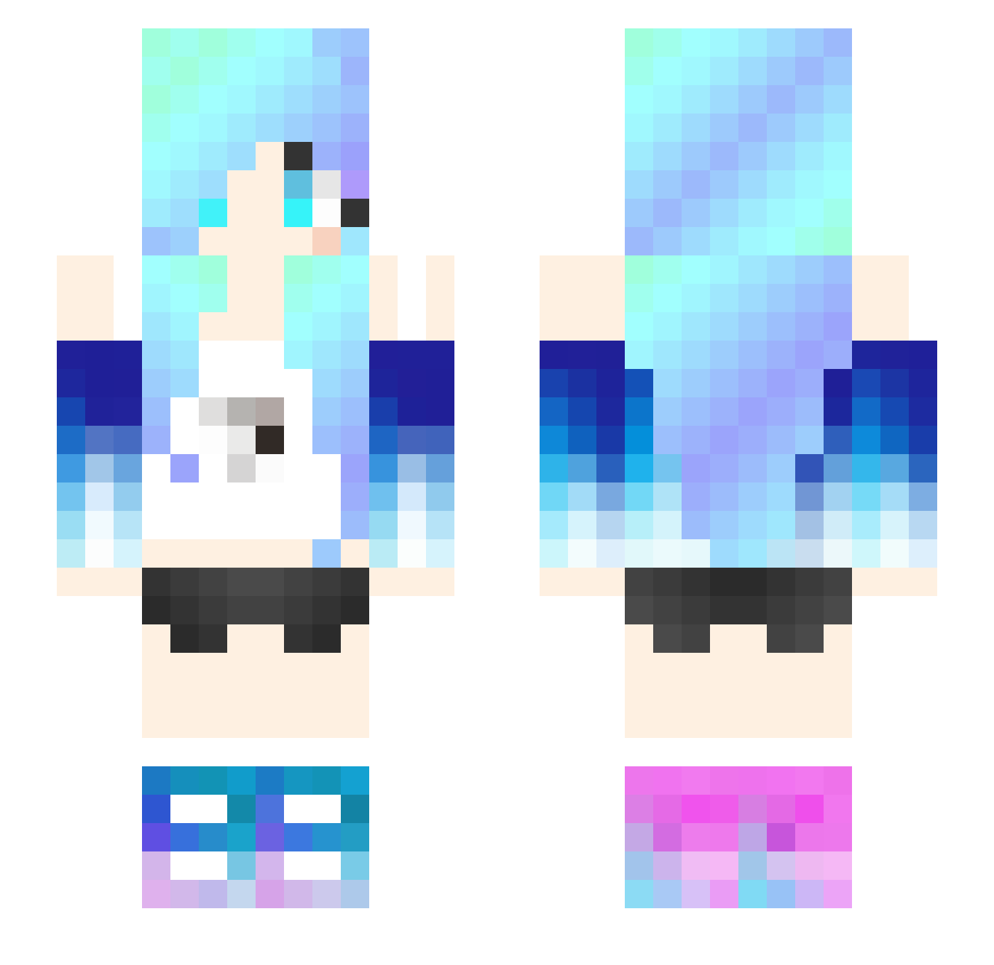 TonyBoyDK Minecraft skin, front and back view
