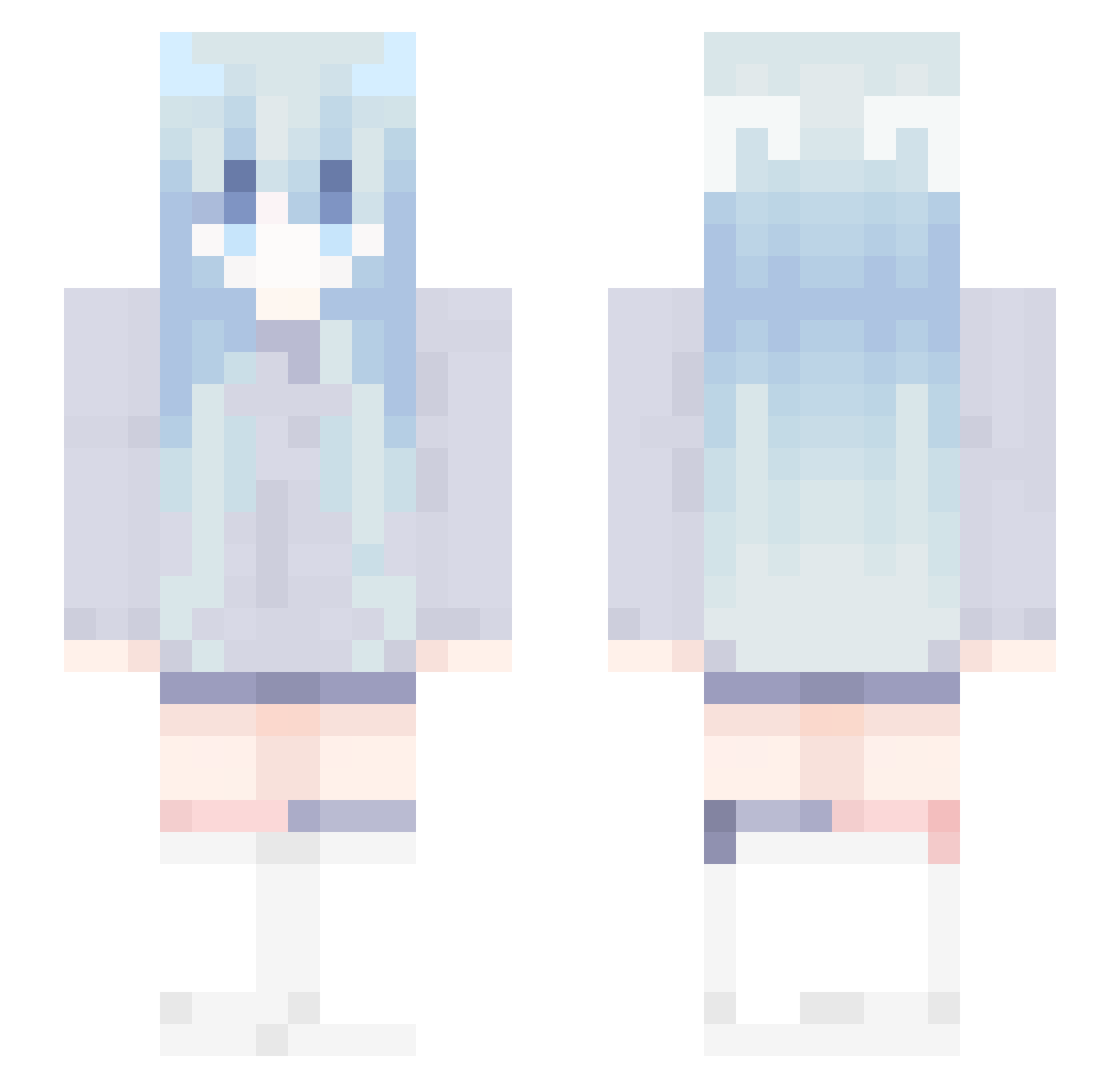 TheSnow___ Minecraft skin, front and back view