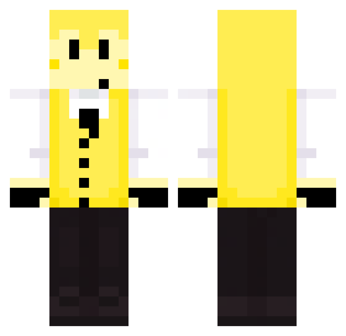 Buzzl1ng Minecraft skin, front and back view