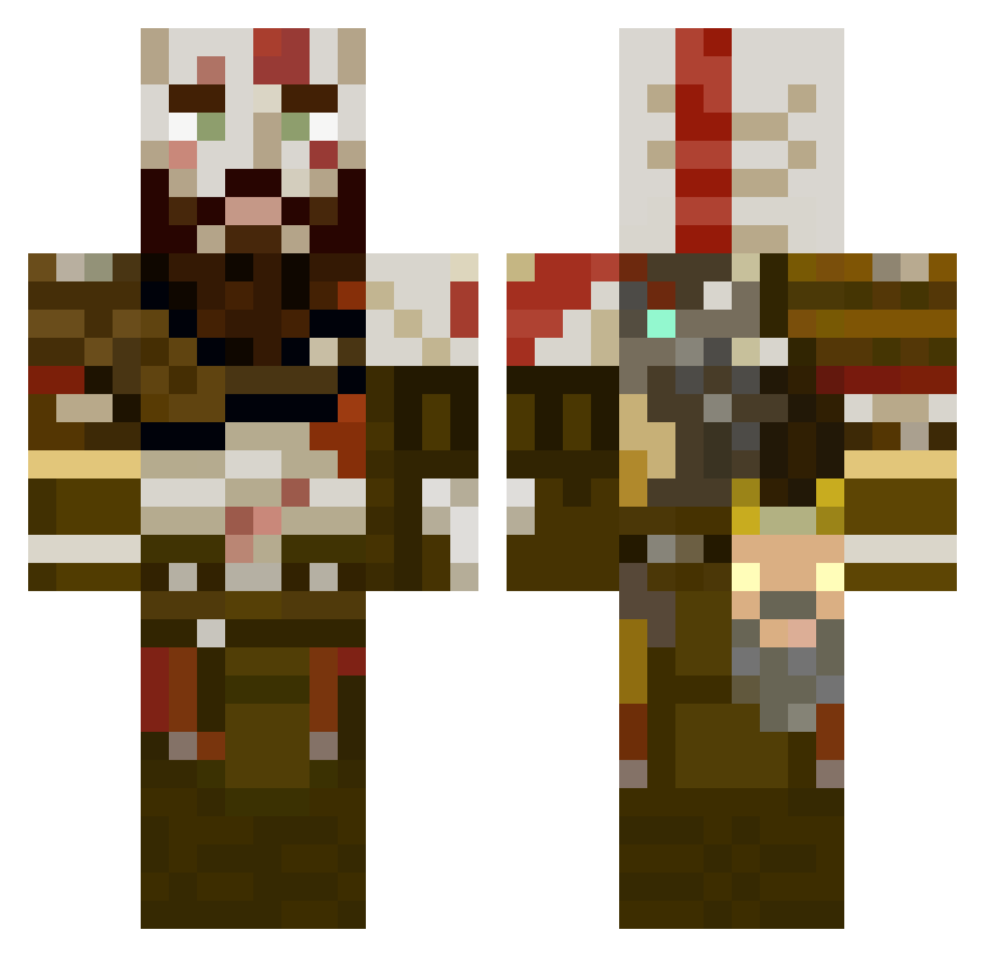 kiwintt Minecraft skin, front and back view