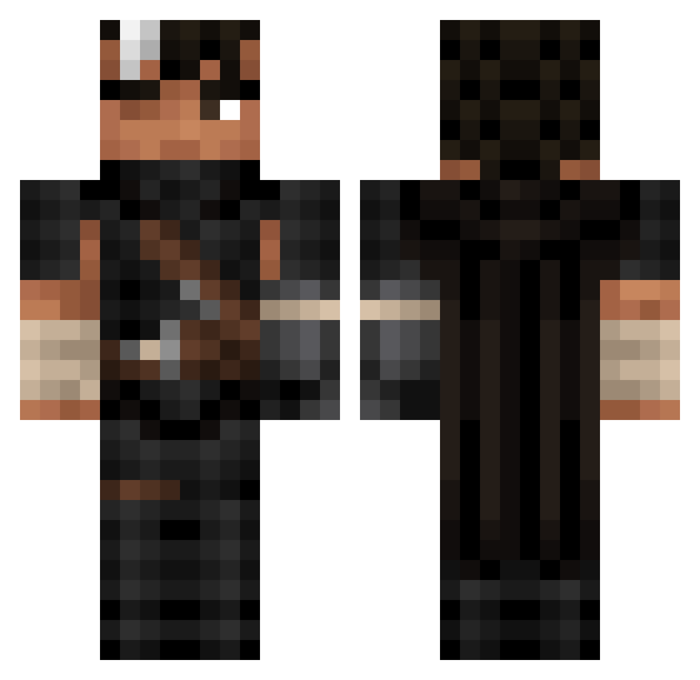 czxxd Minecraft skin, front and back view