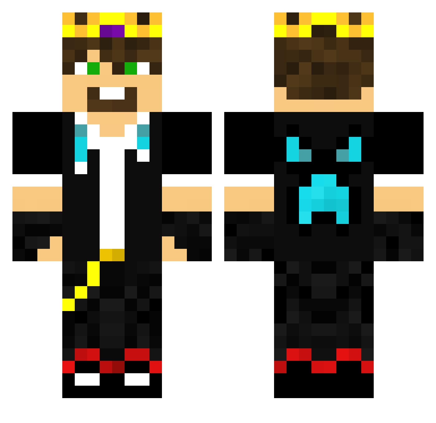 Cesarin_Xv1 Minecraft skin, front and back view