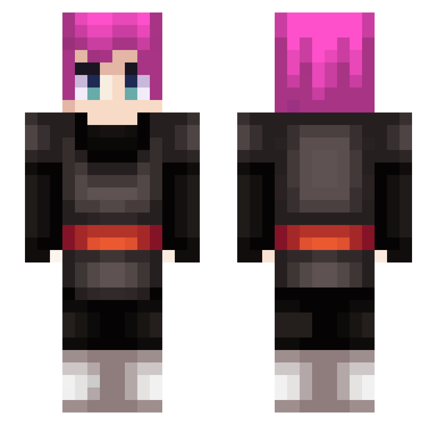 ShadowSnow970 Minecraft skin, front and back view