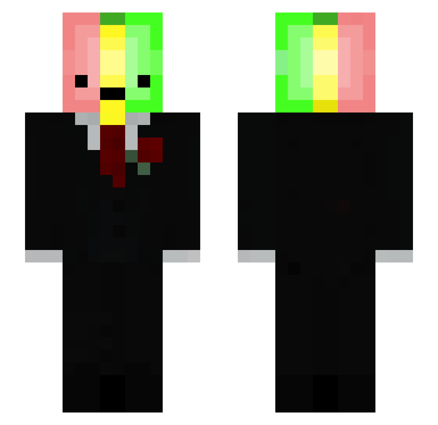 zEsteban Minecraft skin, front and back view