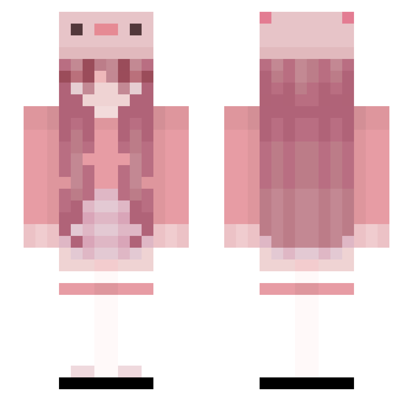 WaveOfAce Minecraft skin, front and back view