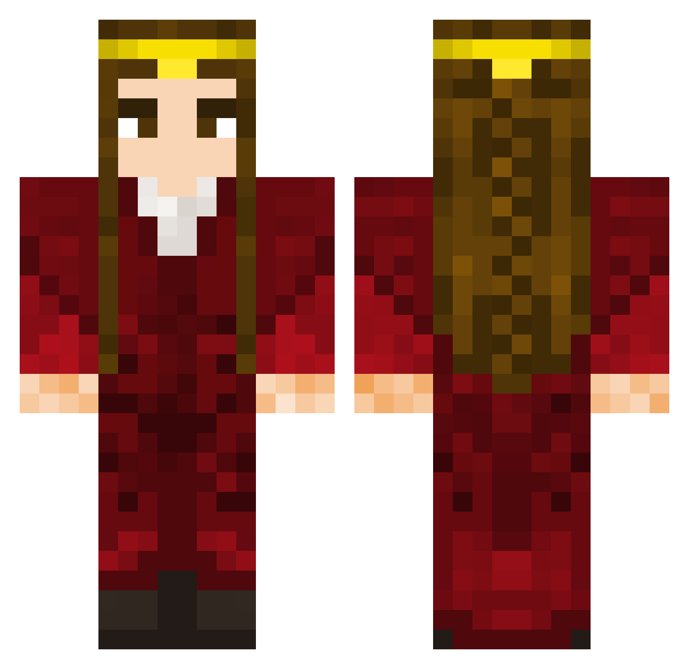 thetriumvir Minecraft skin, front and back view