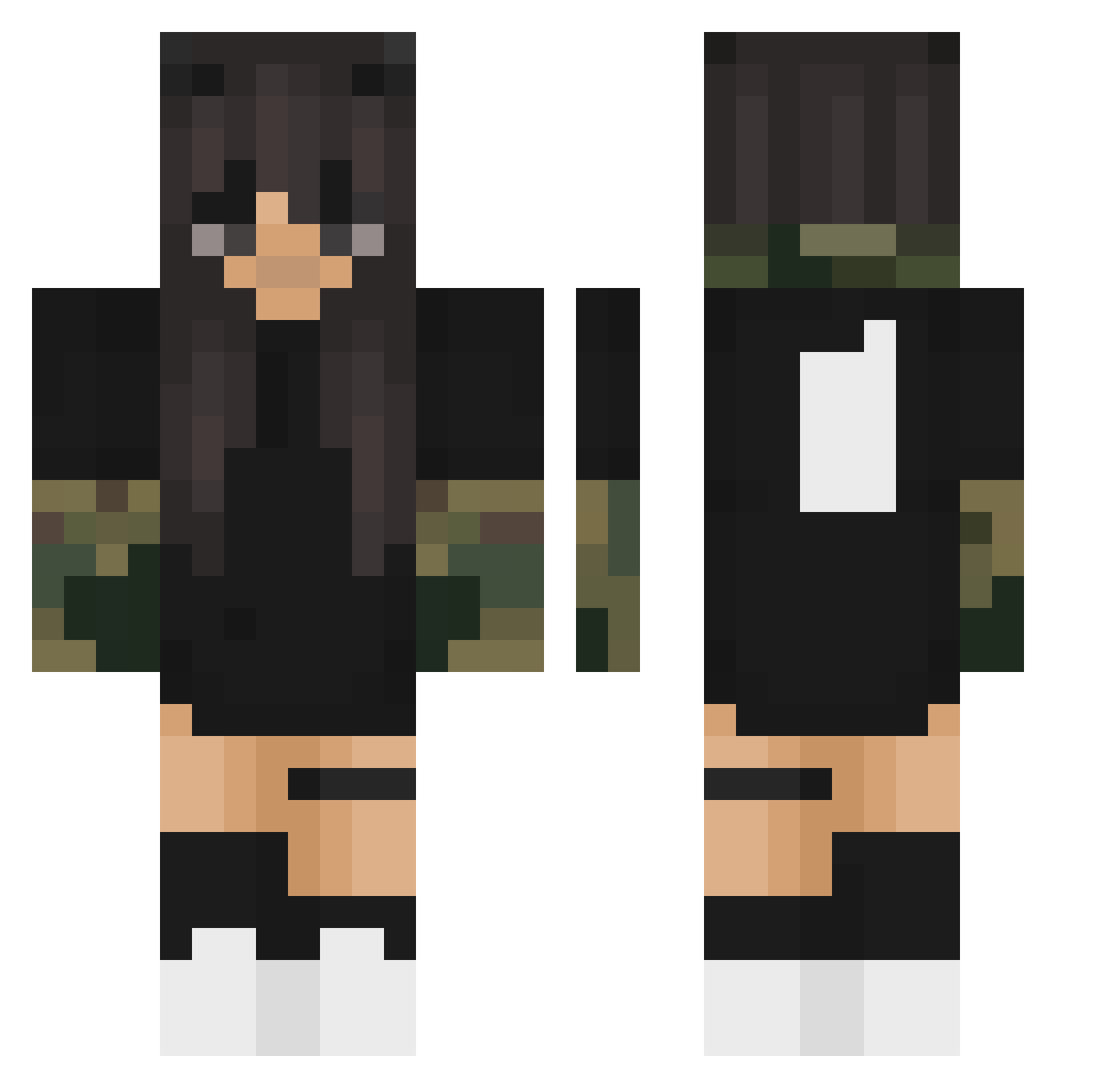 r0bbenk1ng Minecraft skin, front and back view