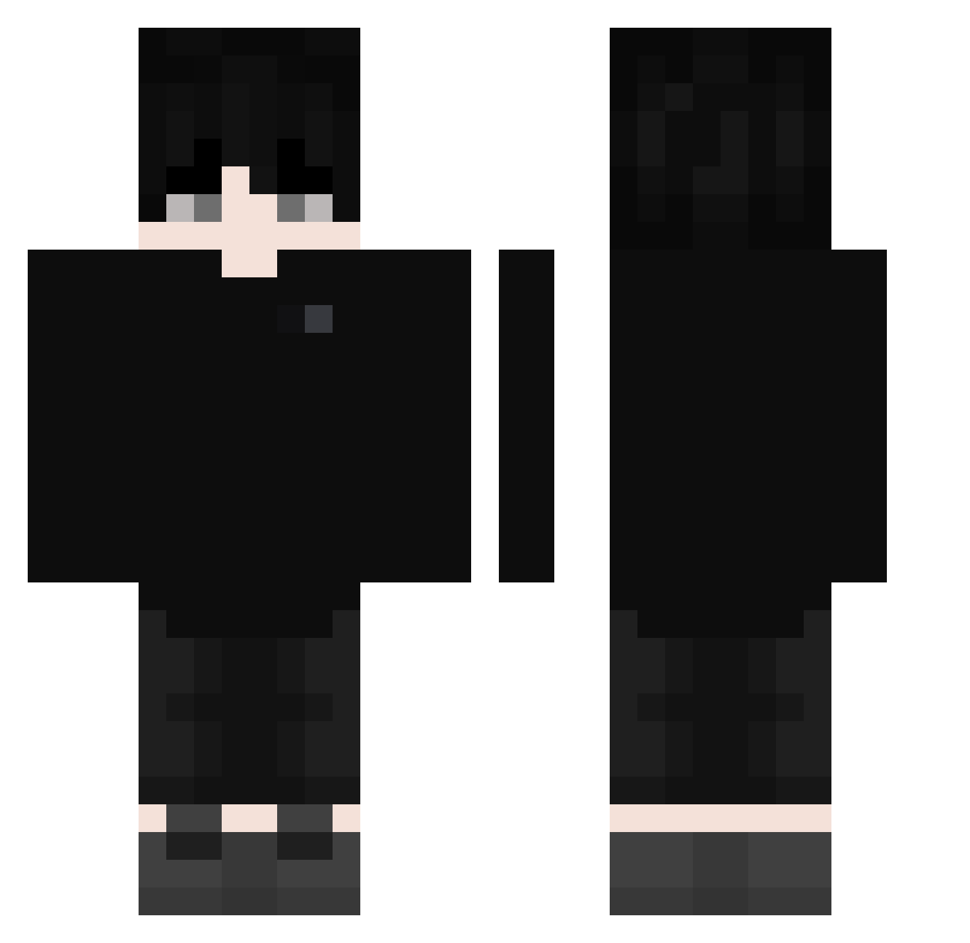 yEdu1102 Minecraft skin, front and back view
