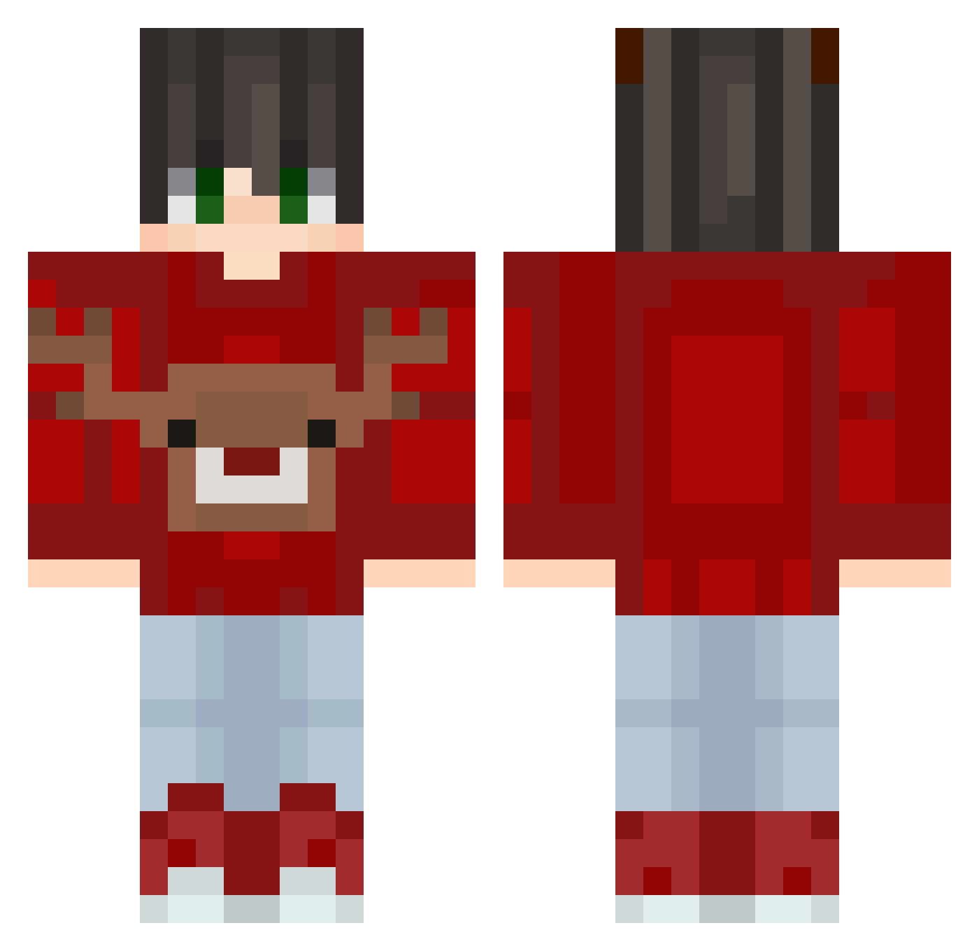 dylan86 Minecraft skin, front and back view