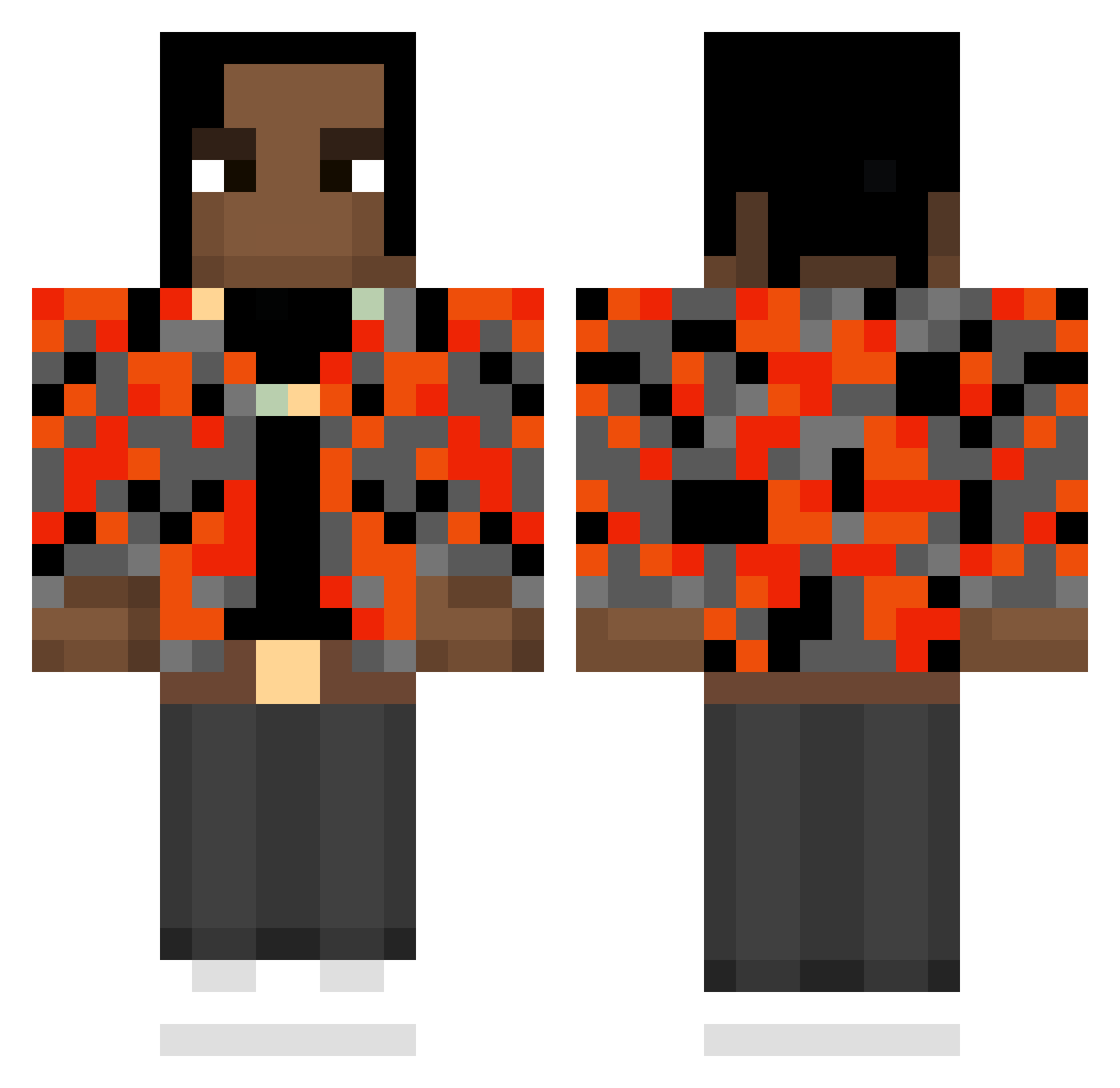 jojohead88 Minecraft skin, front and back view