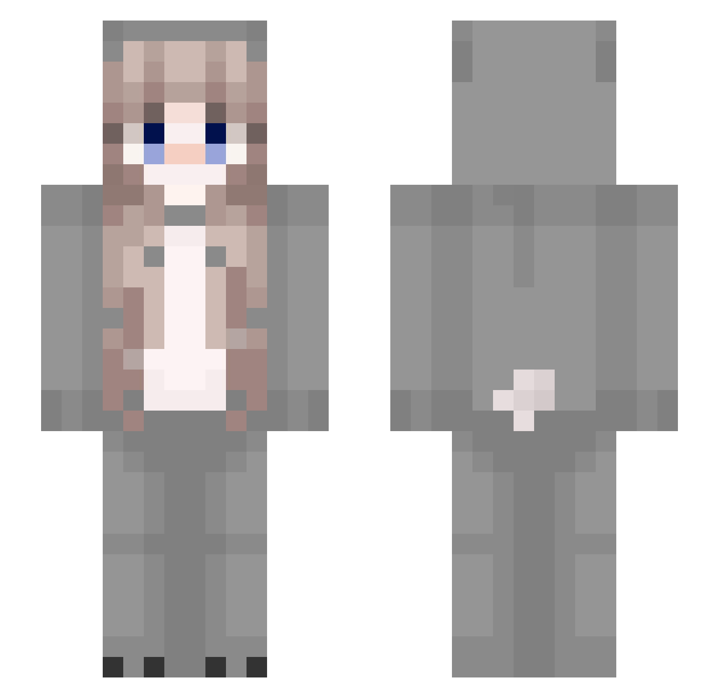 Gozi25 Minecraft skin, front and back view