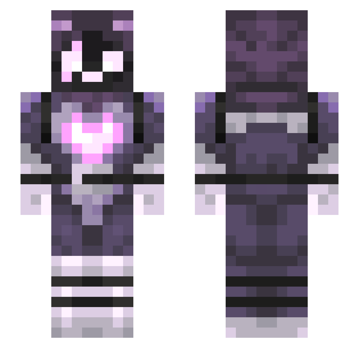 Twasumaki Minecraft skin, front and back view