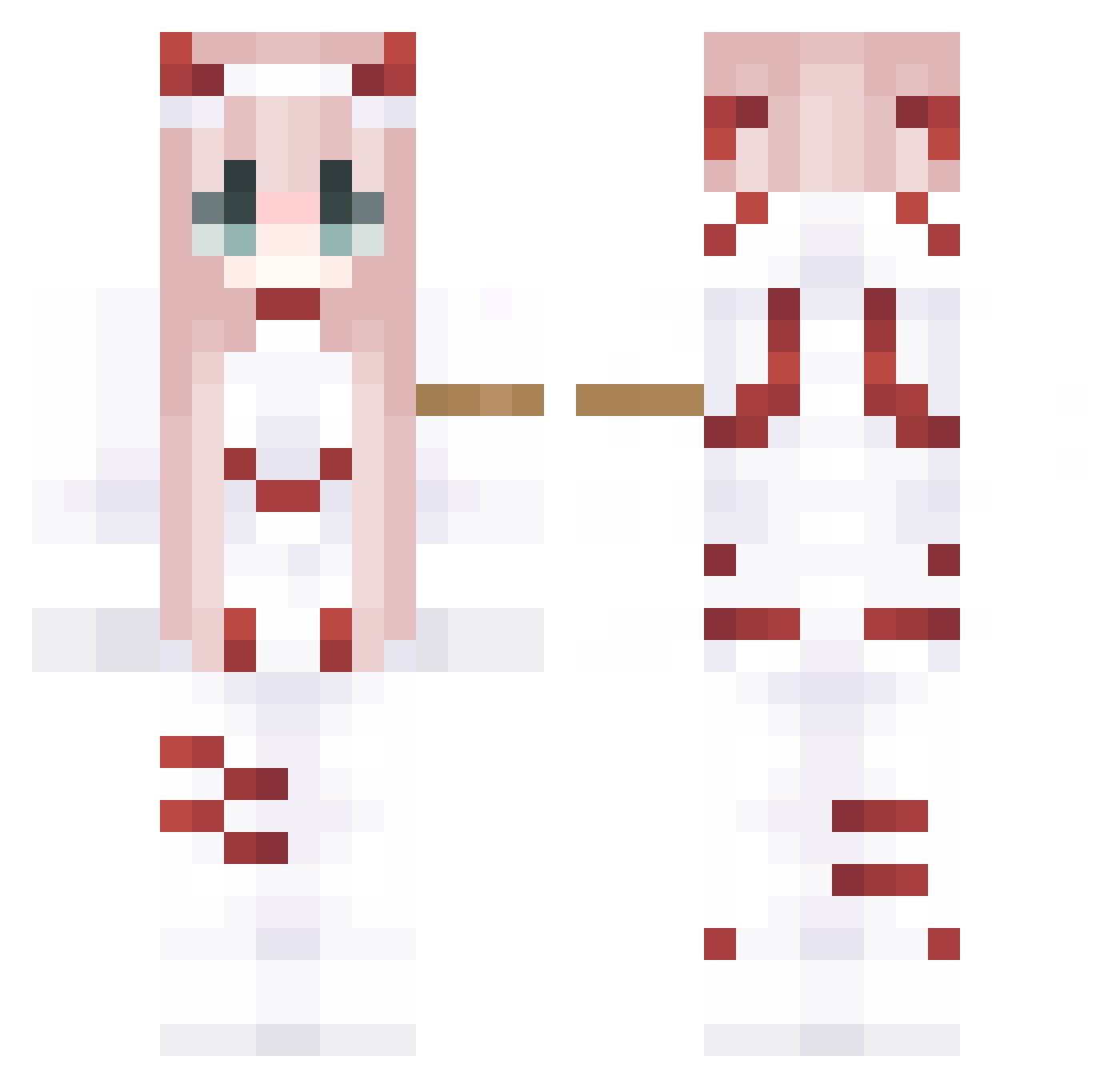 Valann Minecraft skin, front and back view