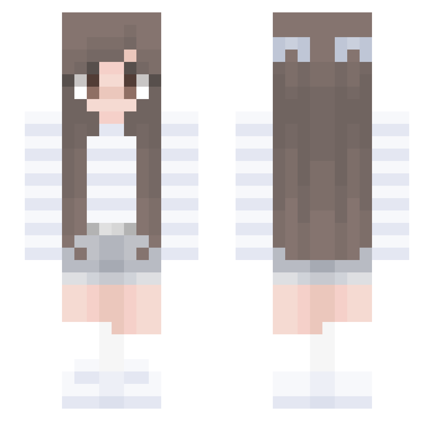 Te3thR0tt1ng Minecraft skin, front and back view