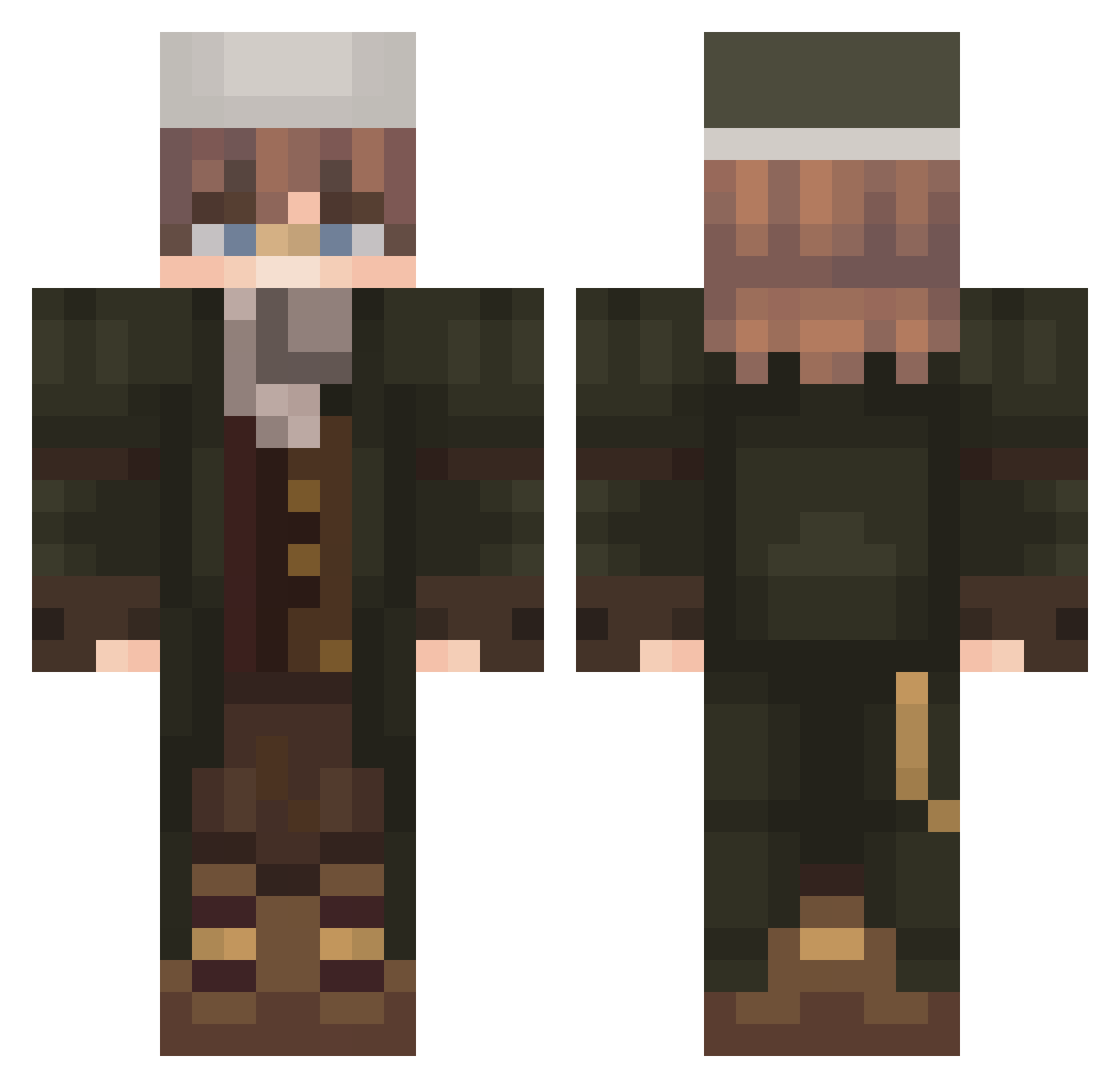 Ger01 Minecraft skin, front and back view