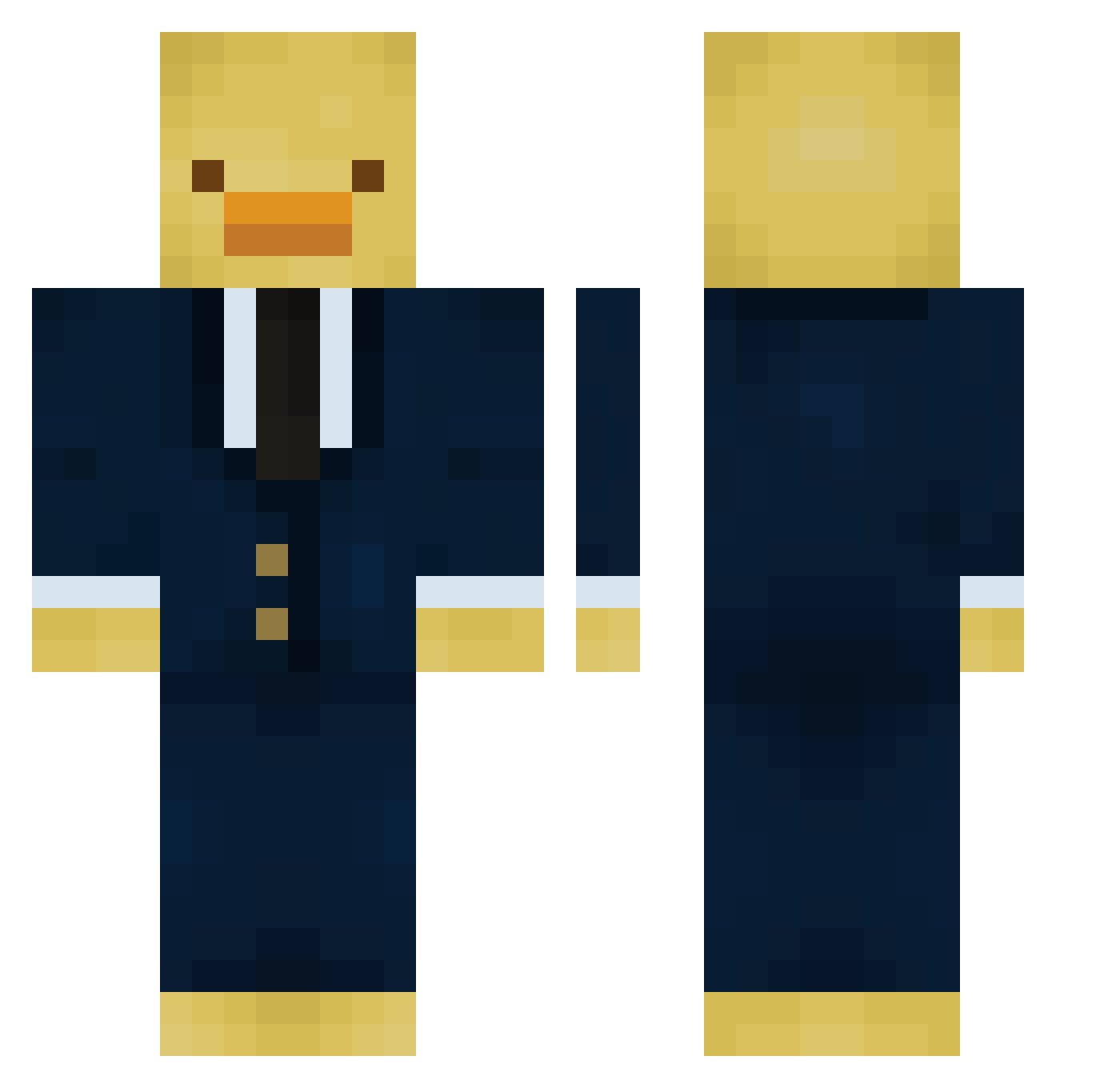 Lemur453 Minecraft skin, front and back view