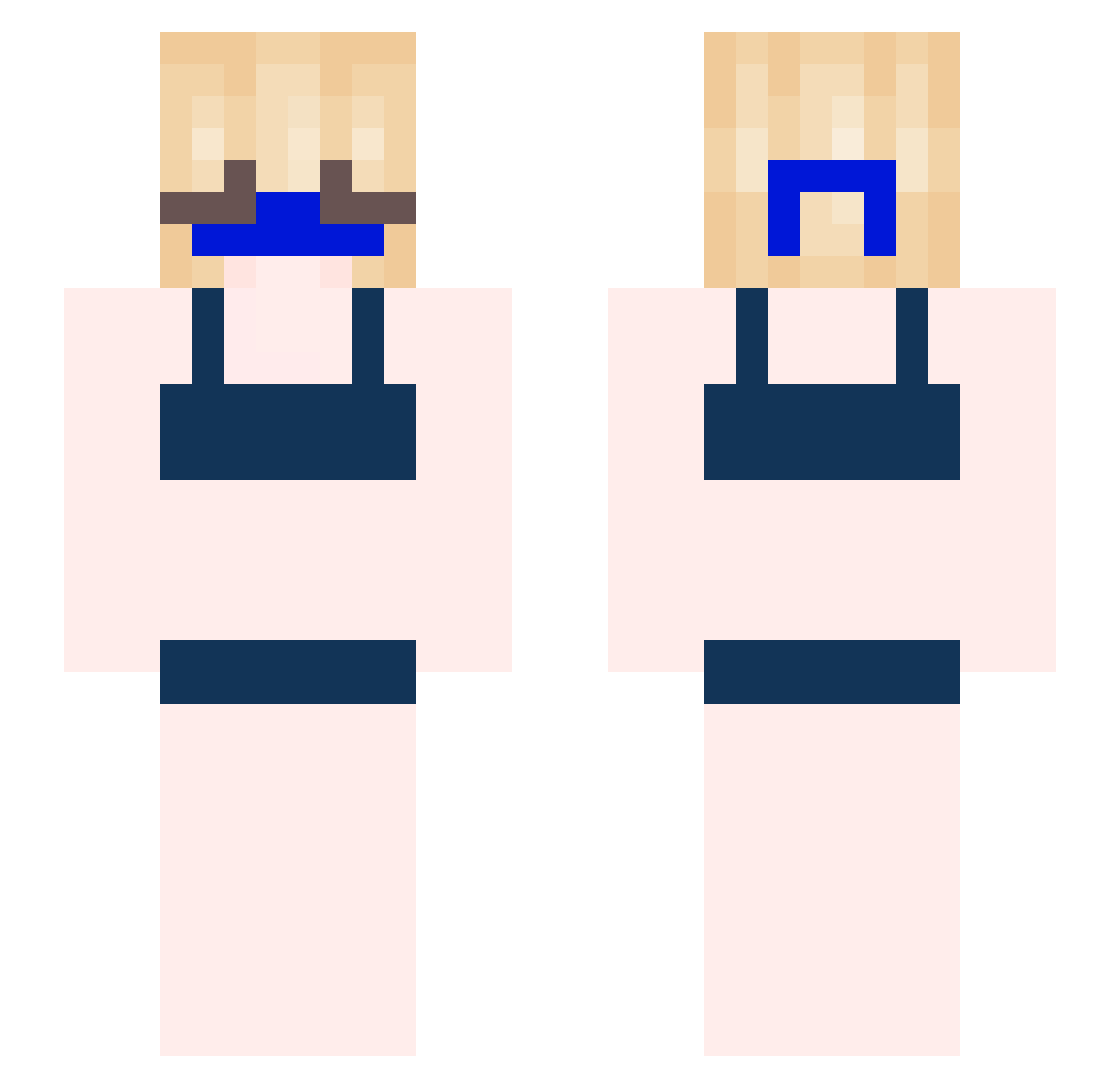 61636 Minecraft skin, front and back view