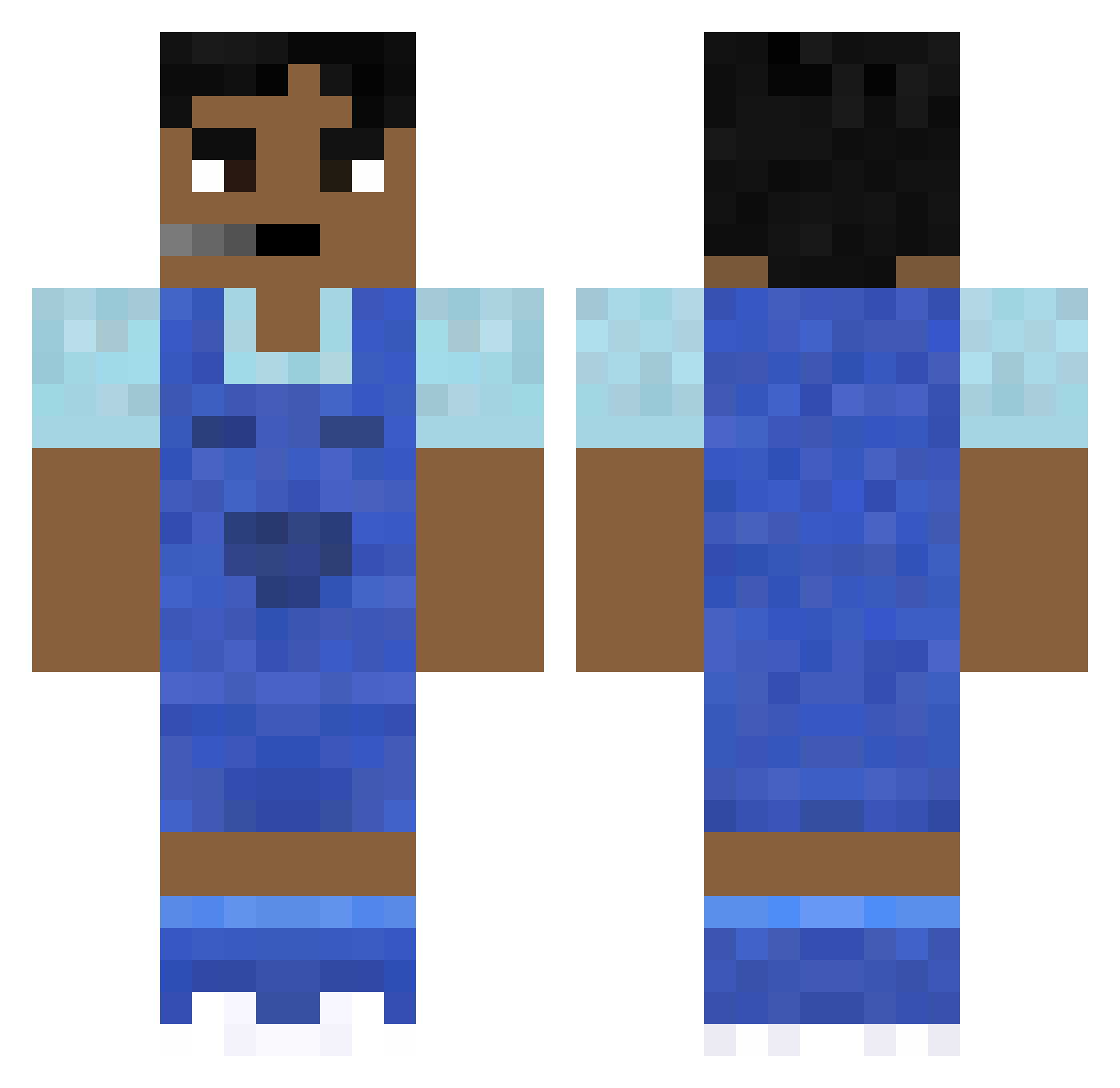 SaisPlays Minecraft skin, front and back view