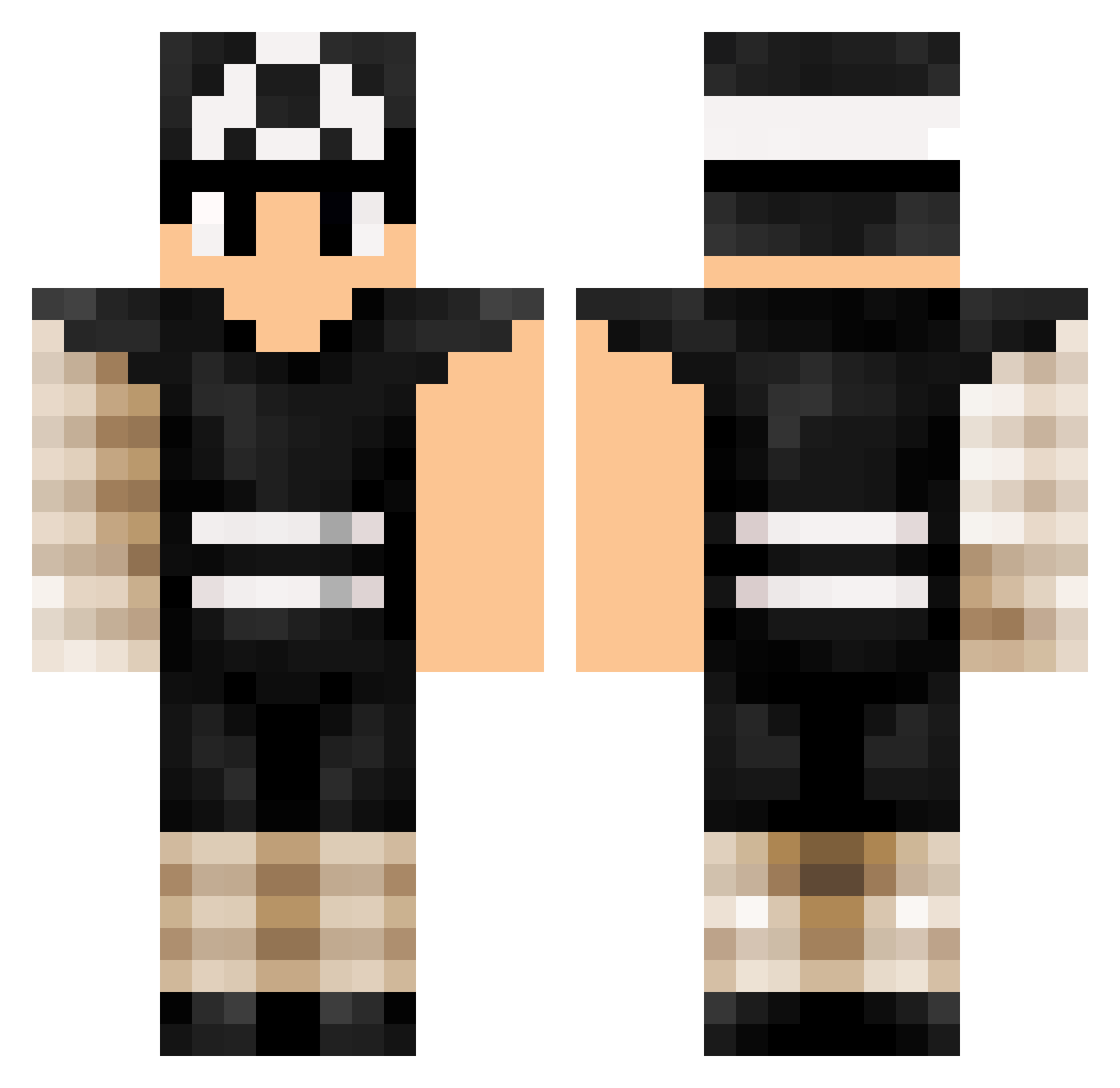 K1lloah Minecraft skin, front and back view