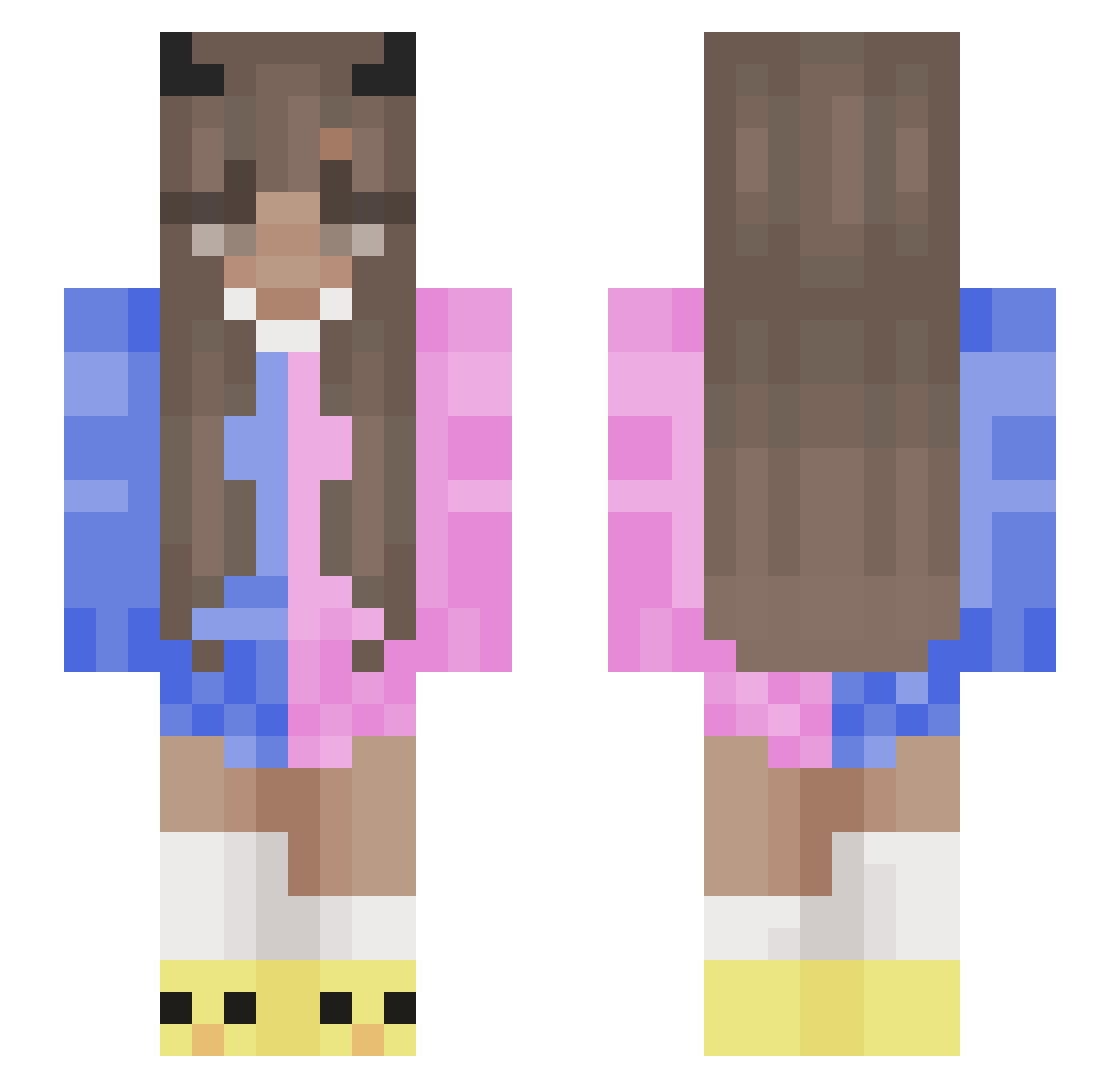 sxemy Minecraft skin, front and back view