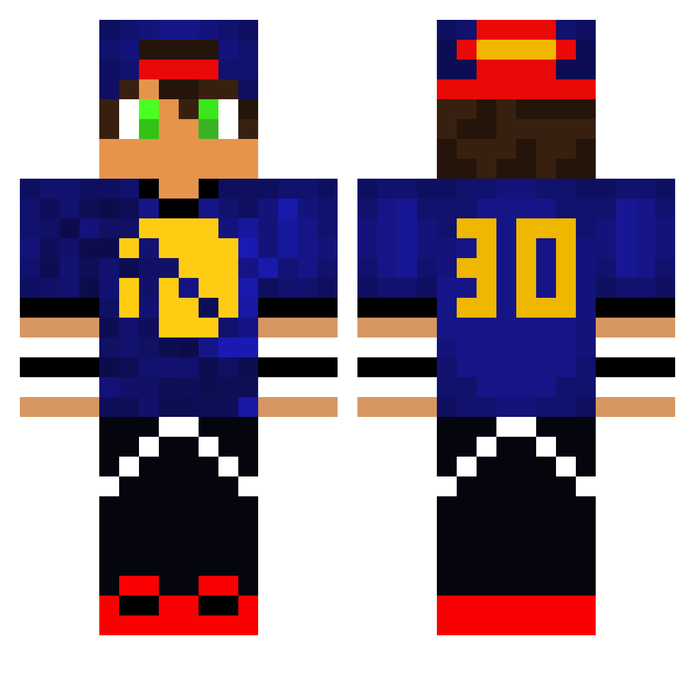 PabloMA24 Minecraft skin, front and back view