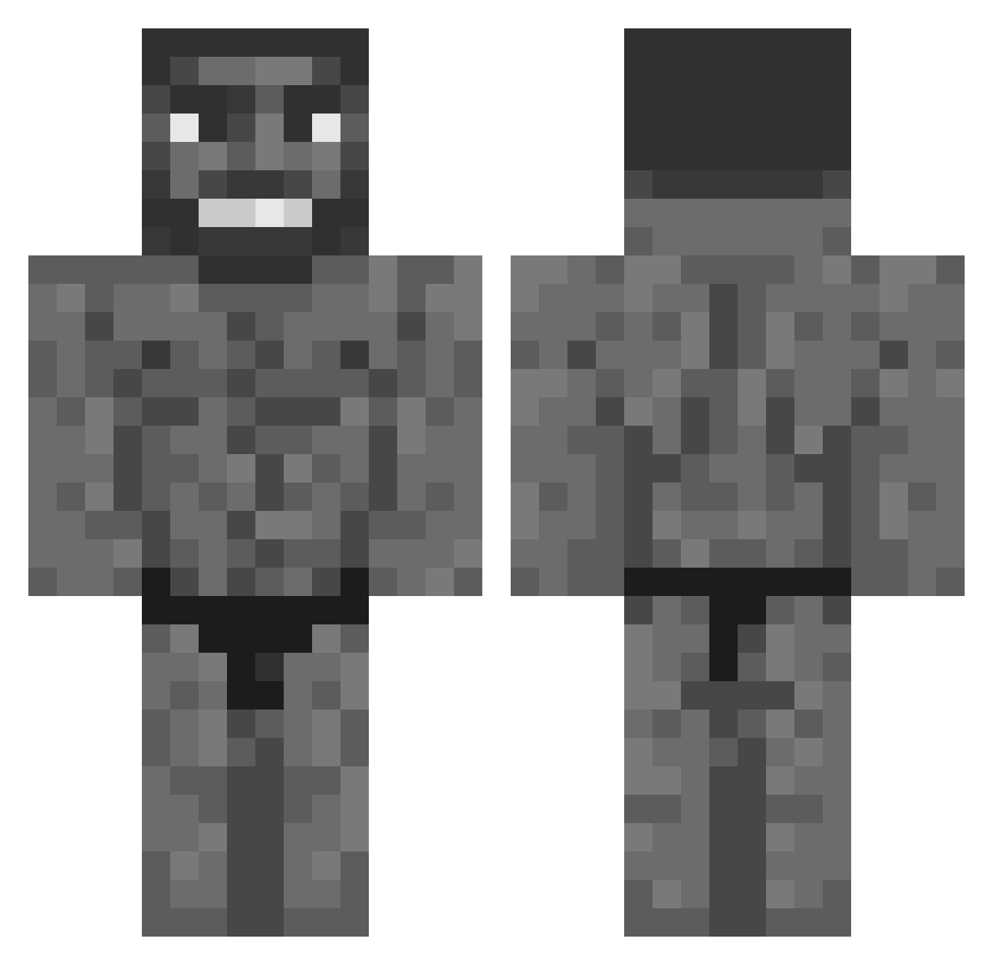 SoulzKiwi Minecraft skin, front and back view
