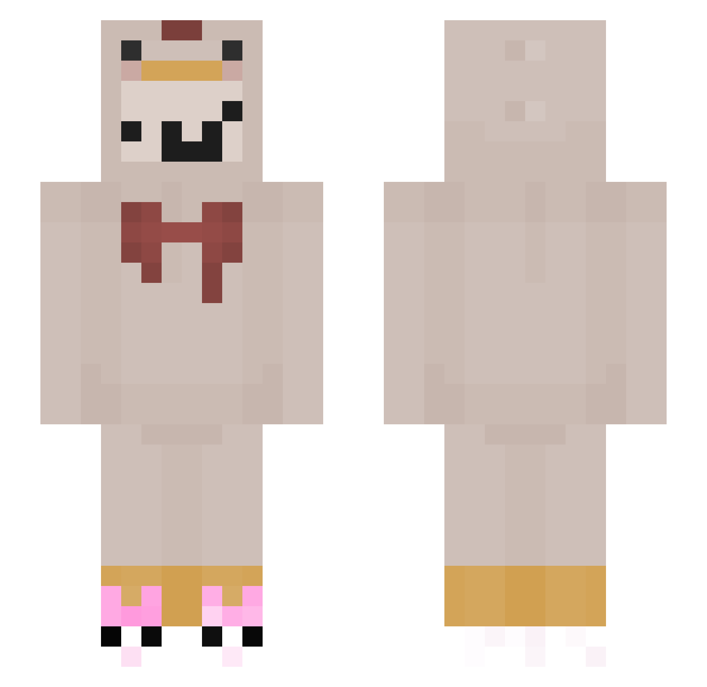 pavelix Minecraft skin, front and back view