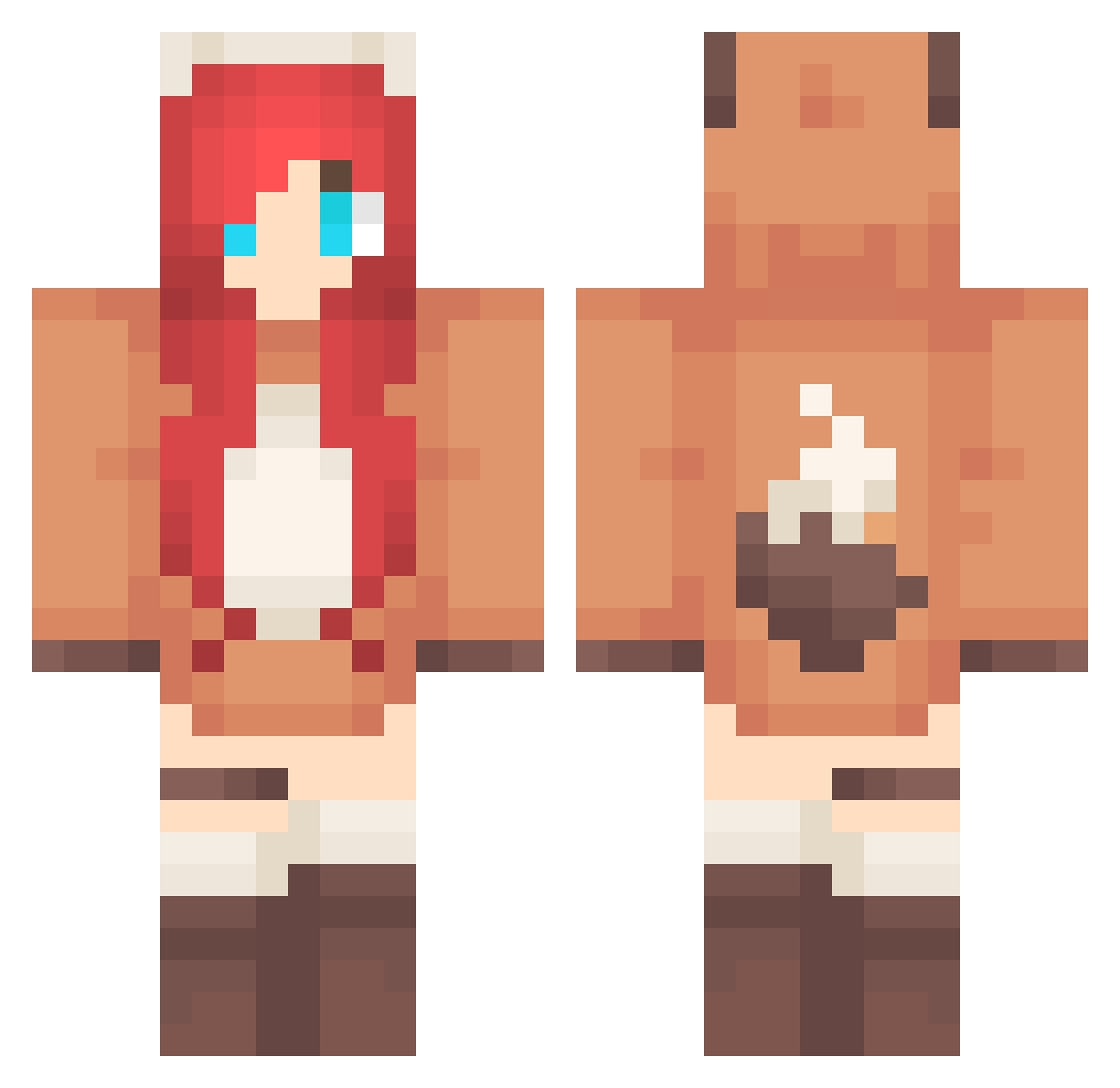 SchindlerZ Minecraft skin, front and back view