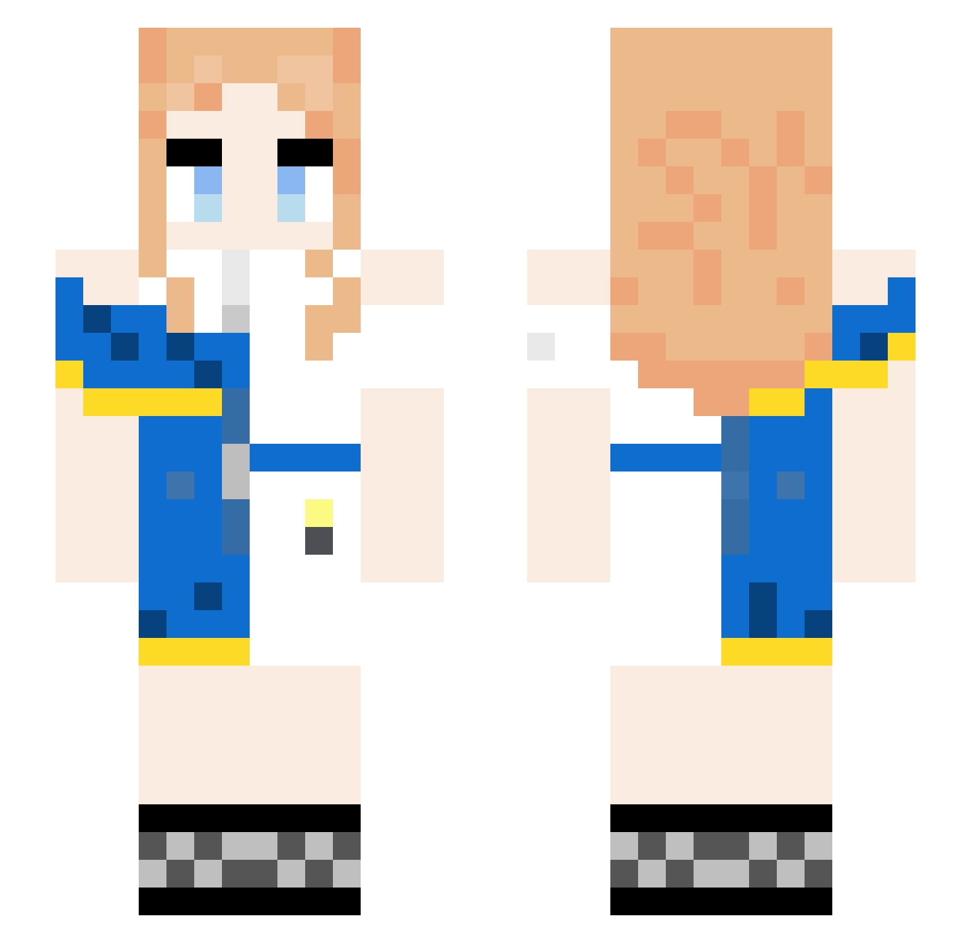 x_tianer Minecraft skin, front and back view