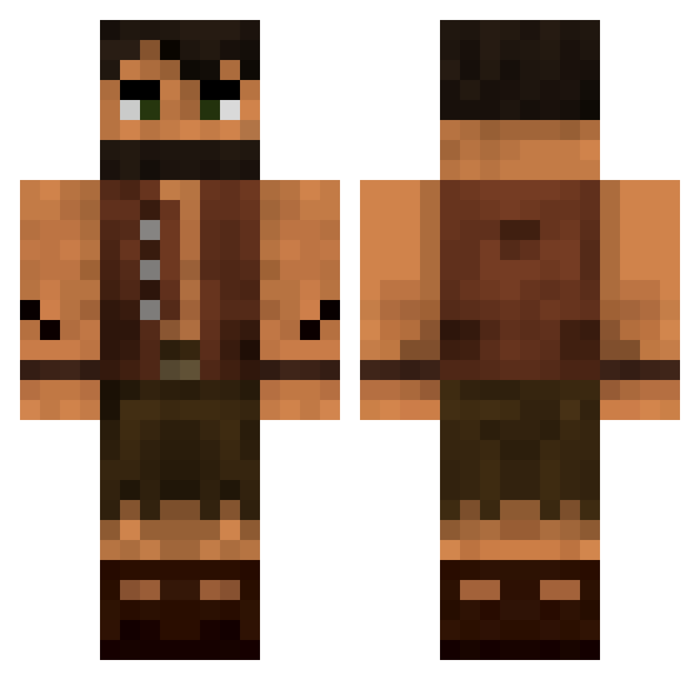 DJayLJs Minecraft skin, front and back view