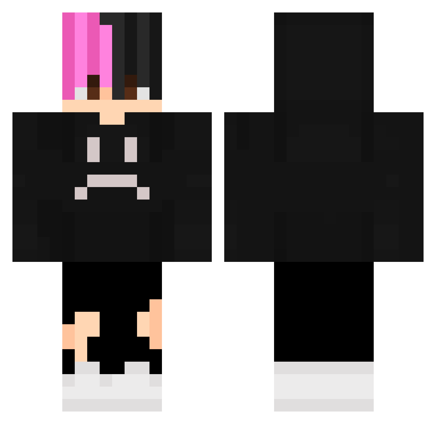 ALargeApple Minecraft skin, front and back view