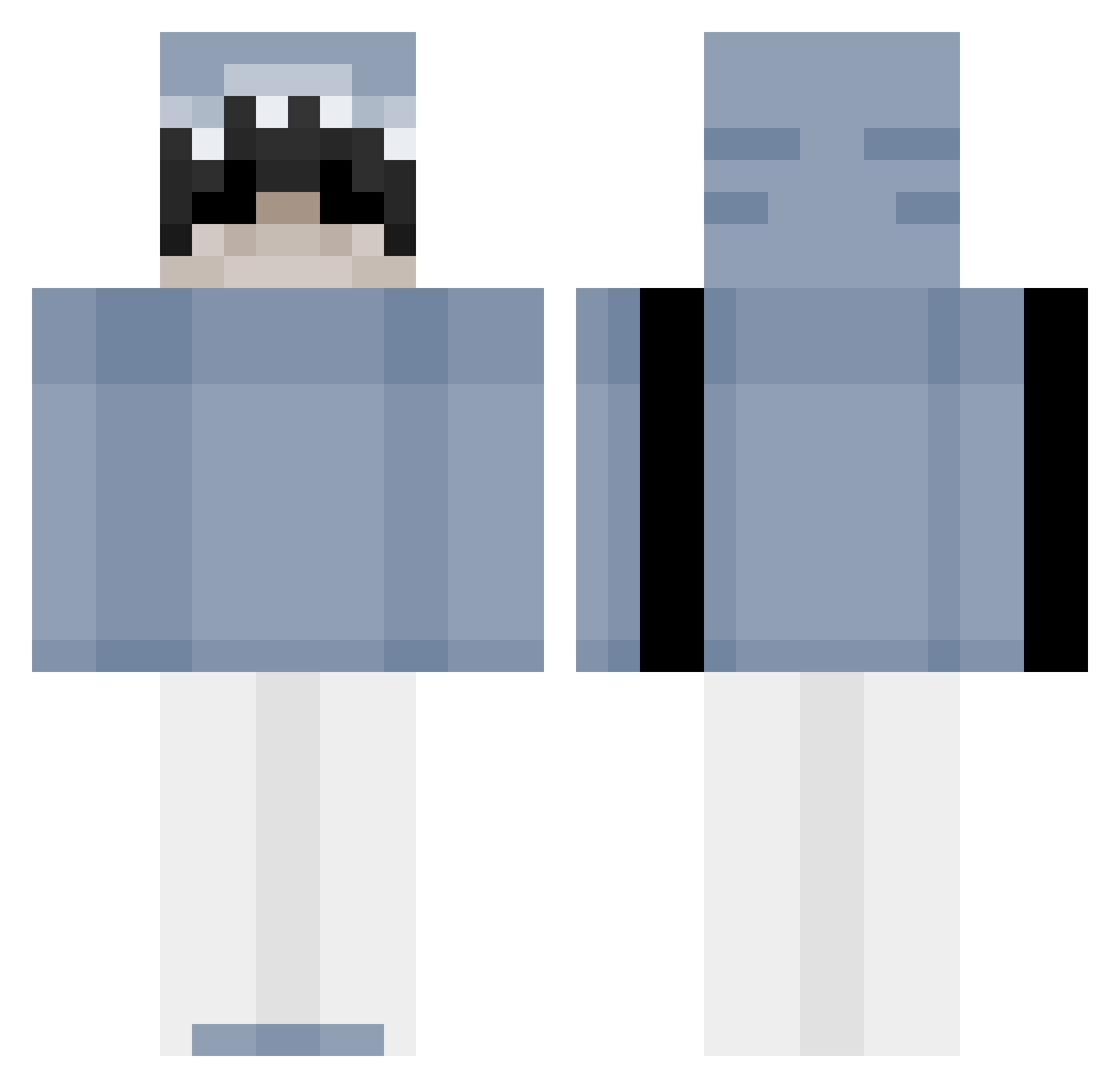 The_Belarminno Minecraft skin, front and back view
