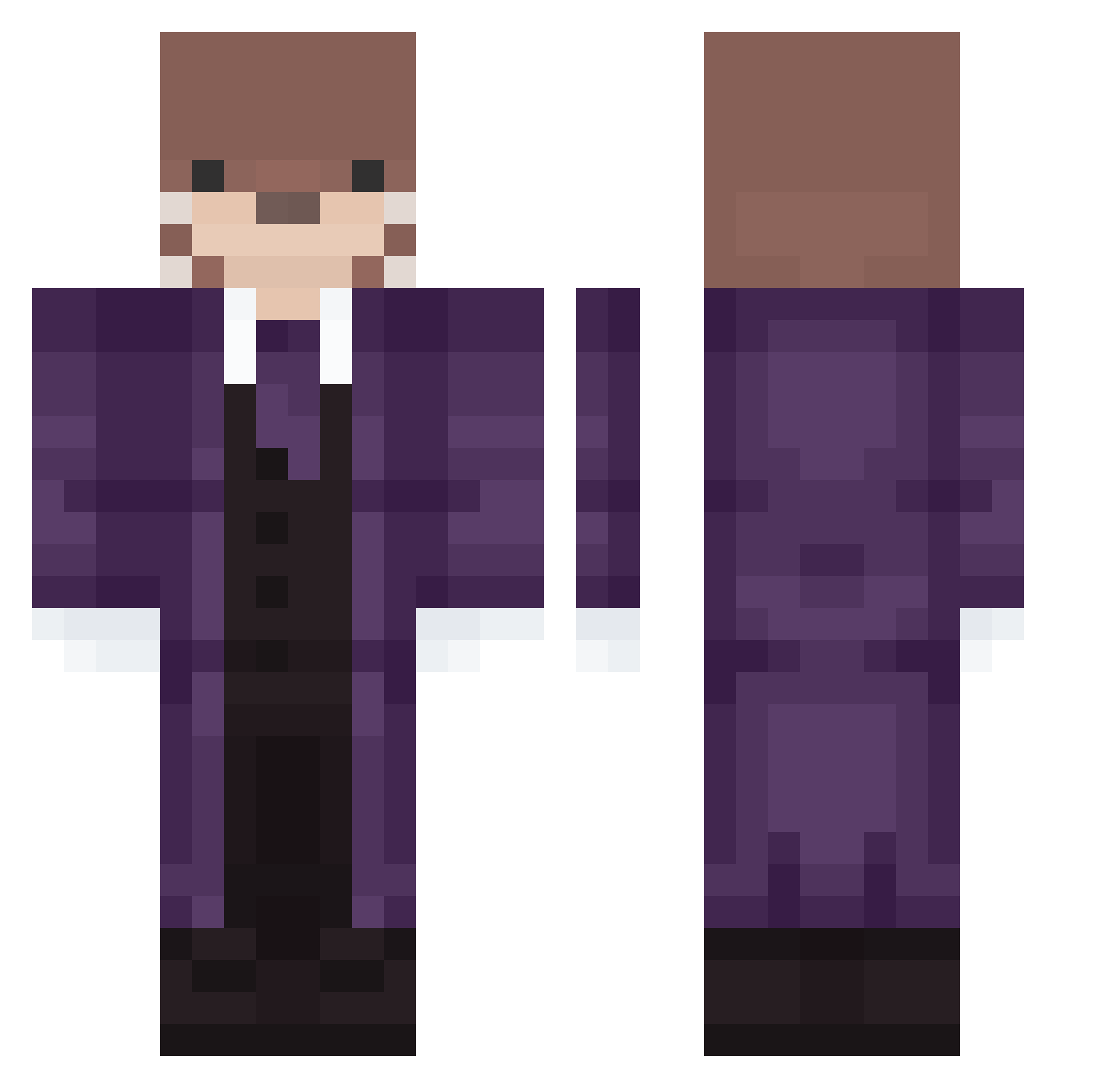 JimiiN7 Minecraft skin, front and back view