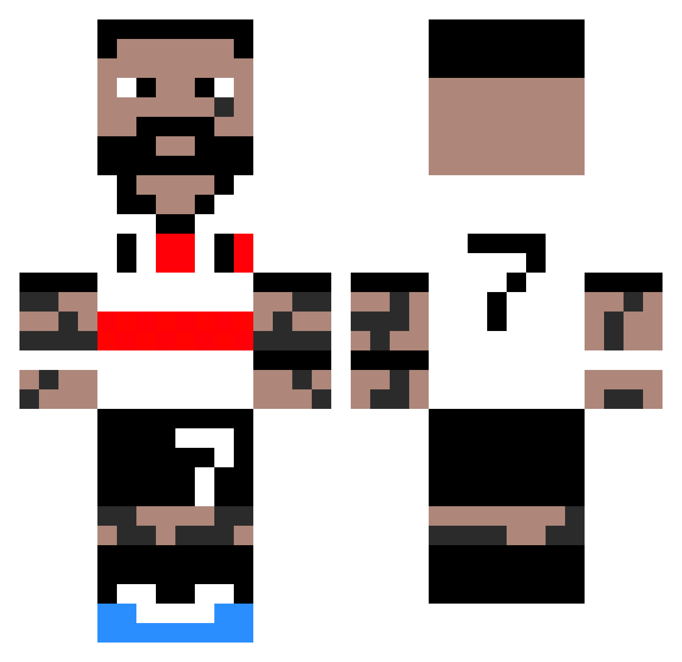 ChiaraTq Minecraft skin, front and back view