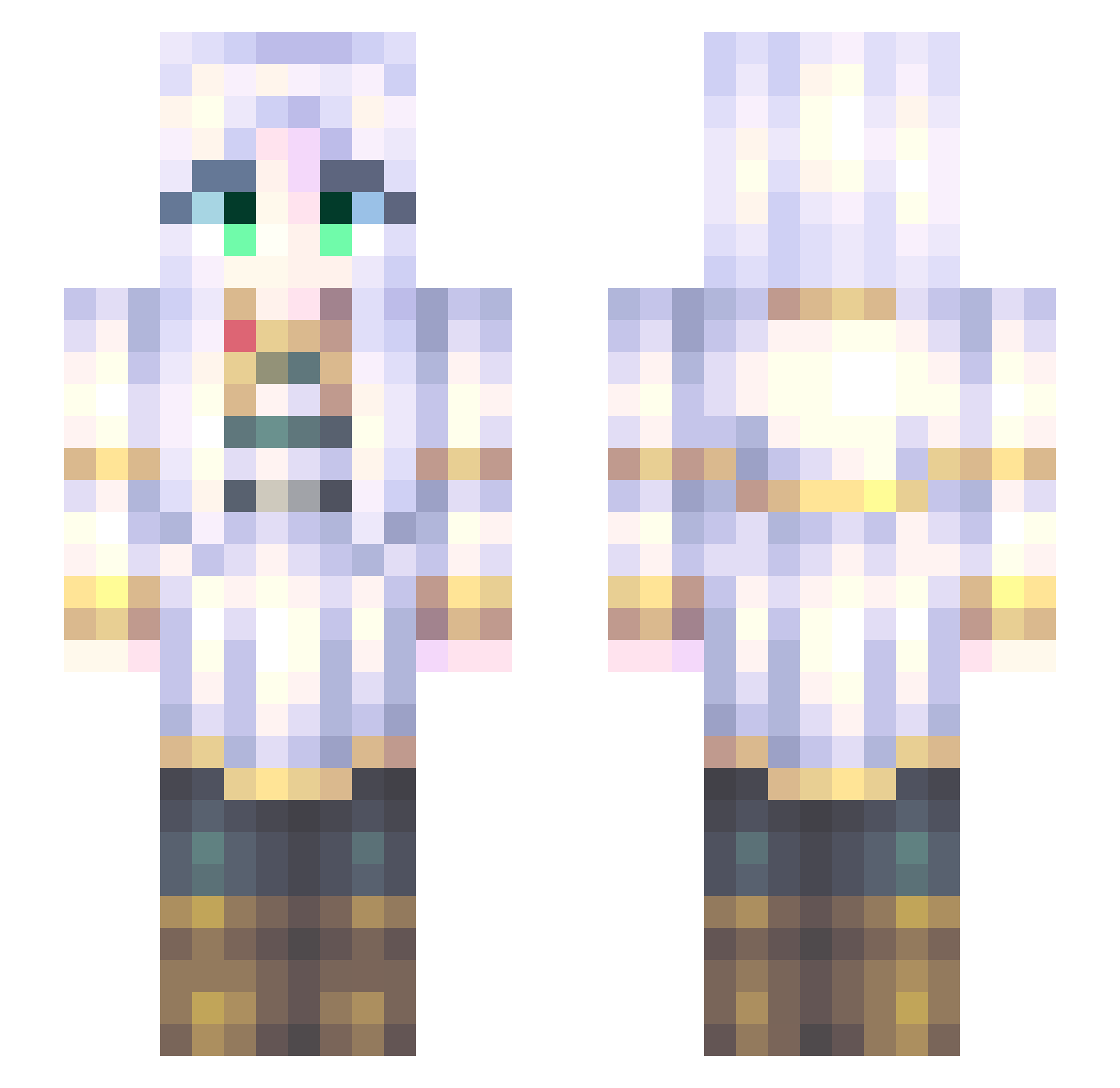 KurganMroczny Minecraft skin, front and back view