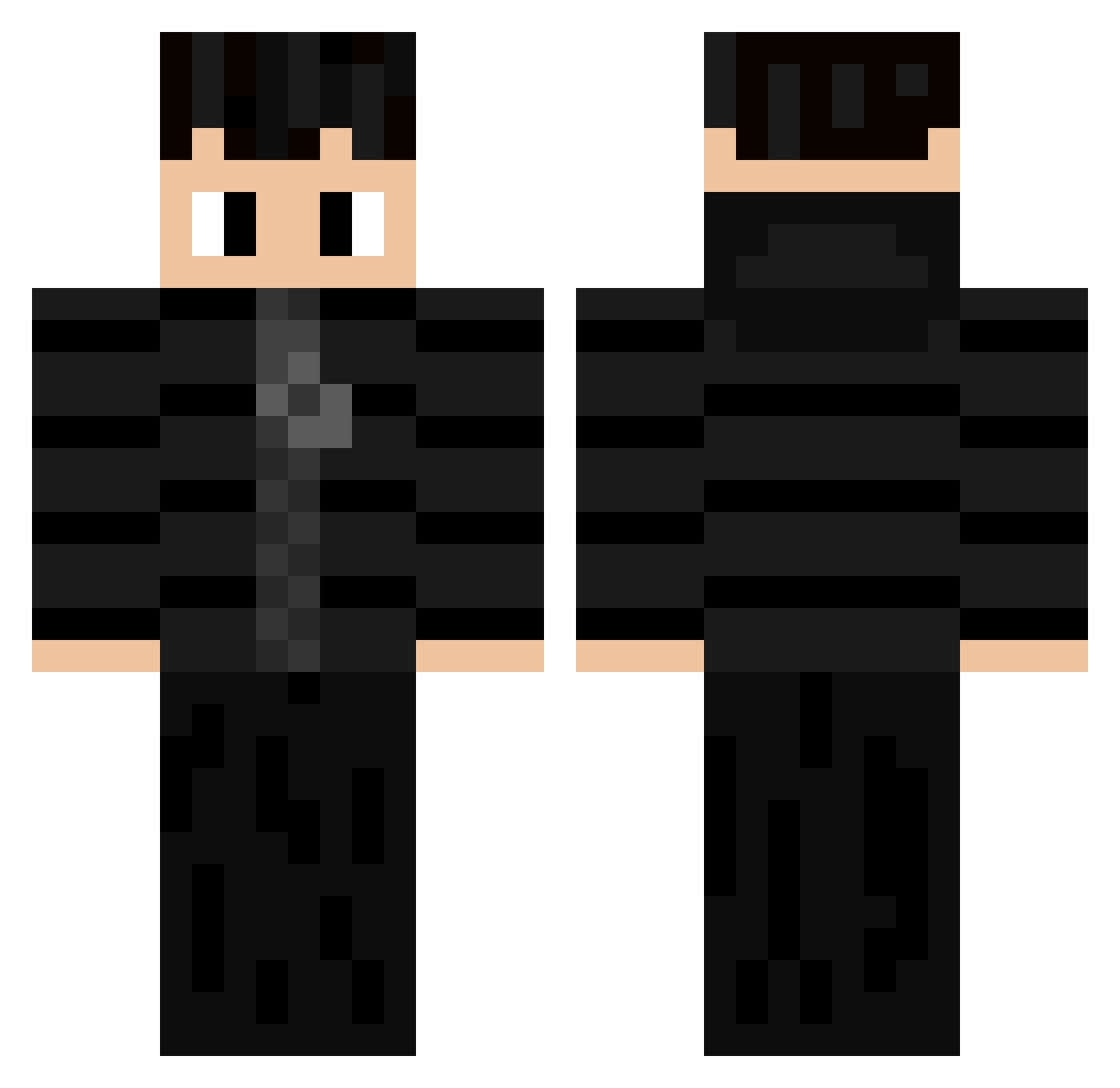SonicMarkusU Minecraft skin, front and back view