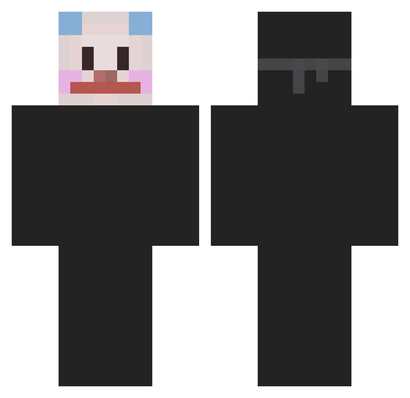 saphari Minecraft skin, front and back view