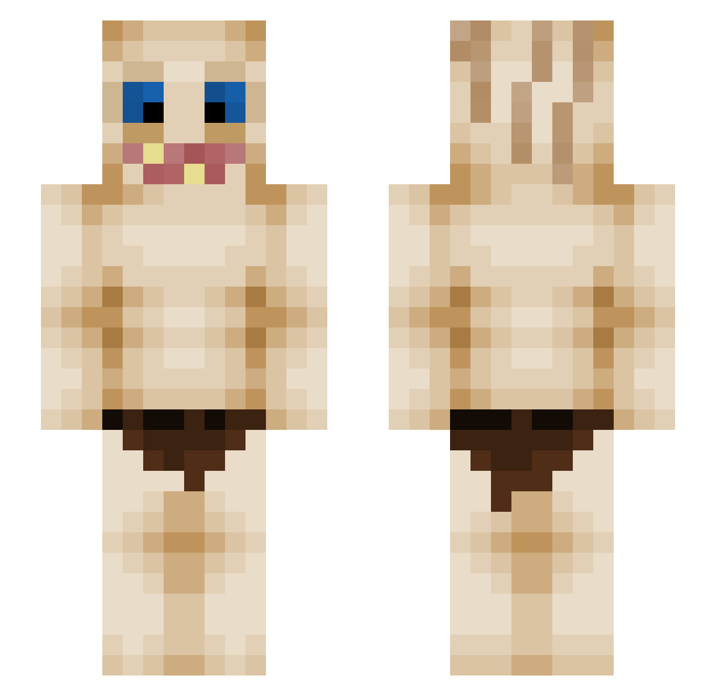TD_Pontex Minecraft skin, front and back view