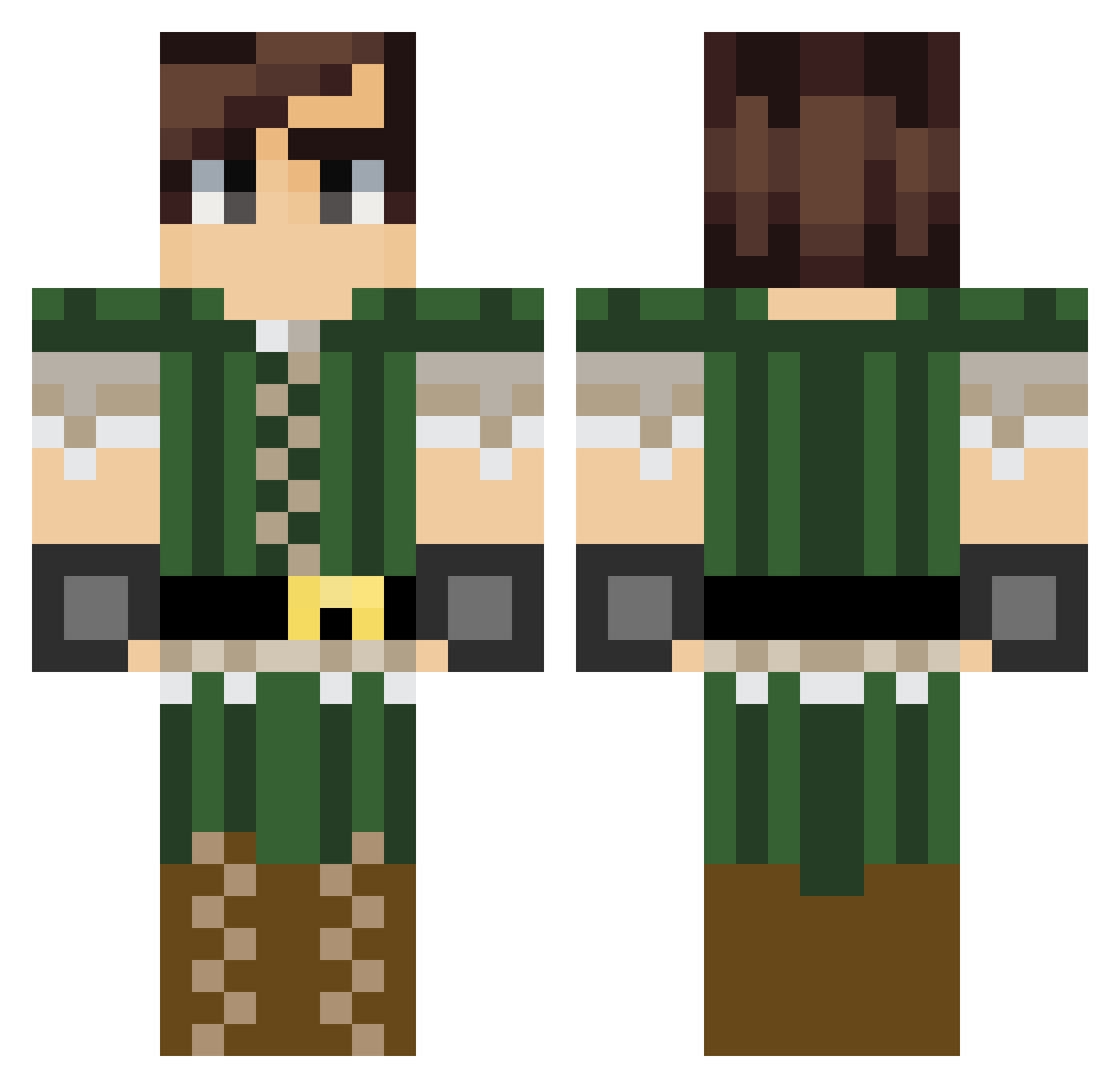plom007 Minecraft skin, front and back view