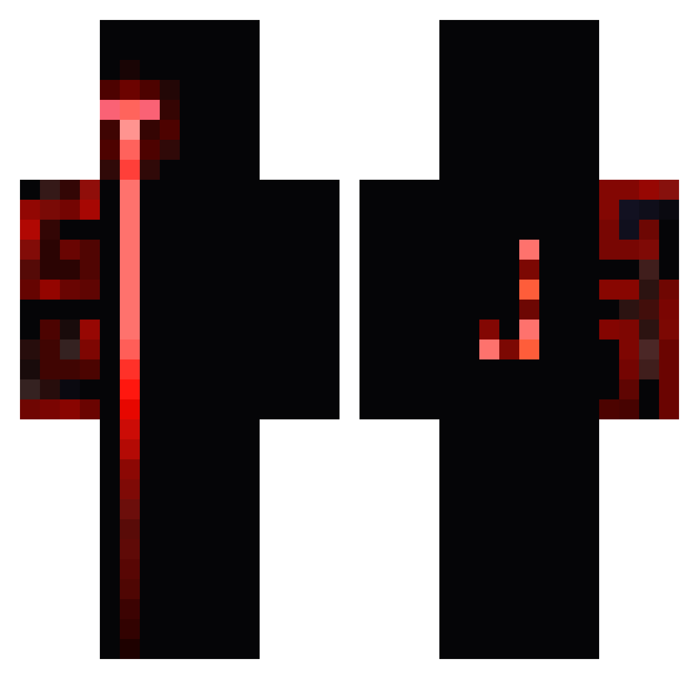 Anipro33 Minecraft skin, front and back view