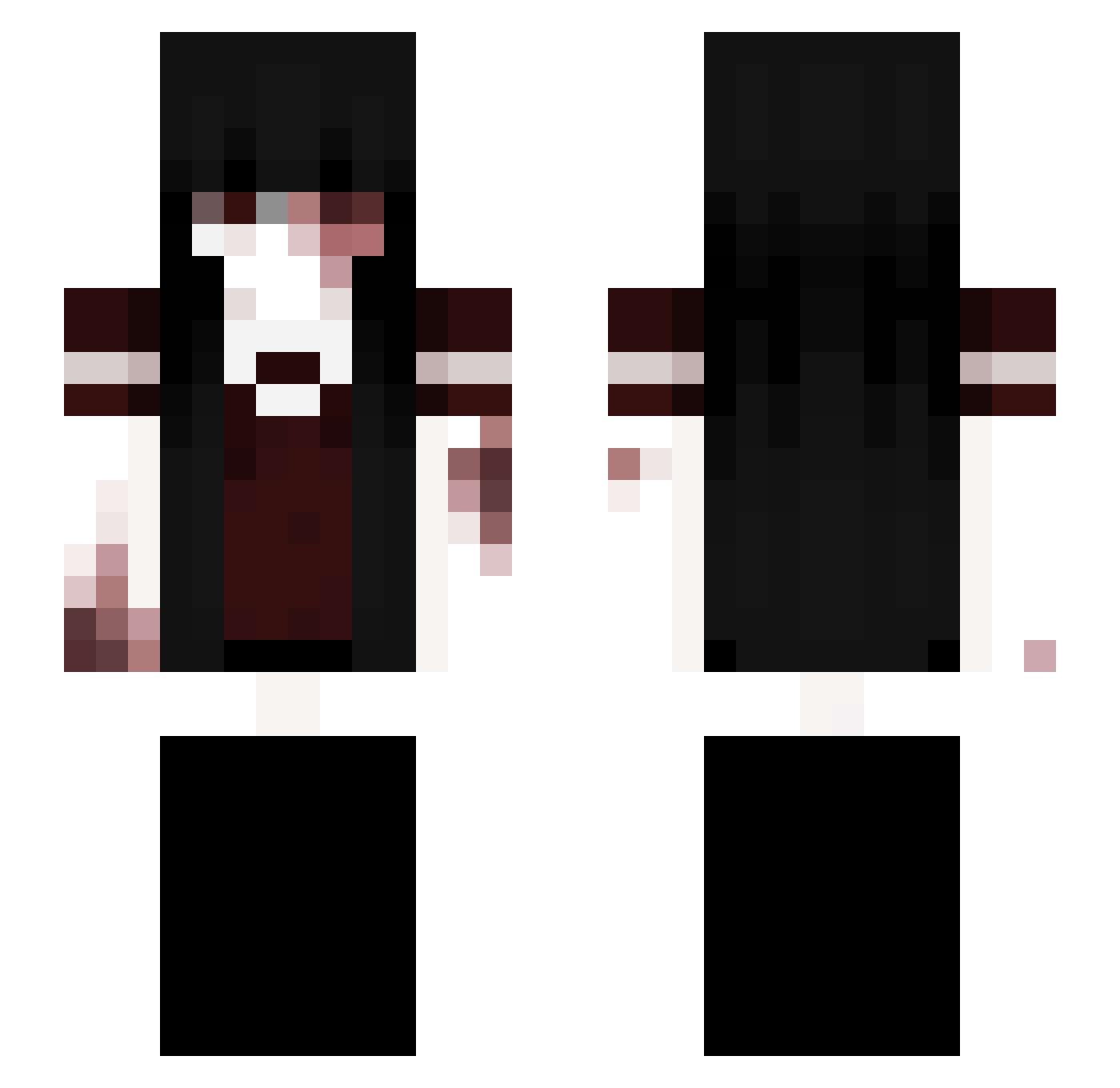 LamaMagiczna Minecraft skin, front and back view