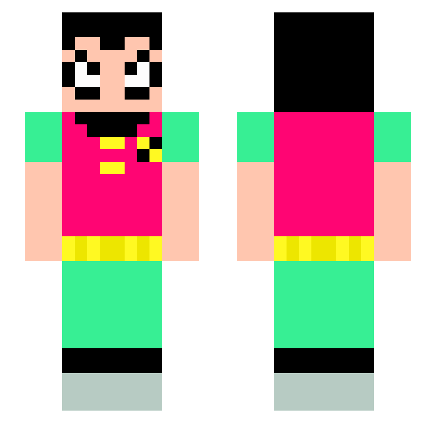 rileyyk Minecraft skin, front and back view
