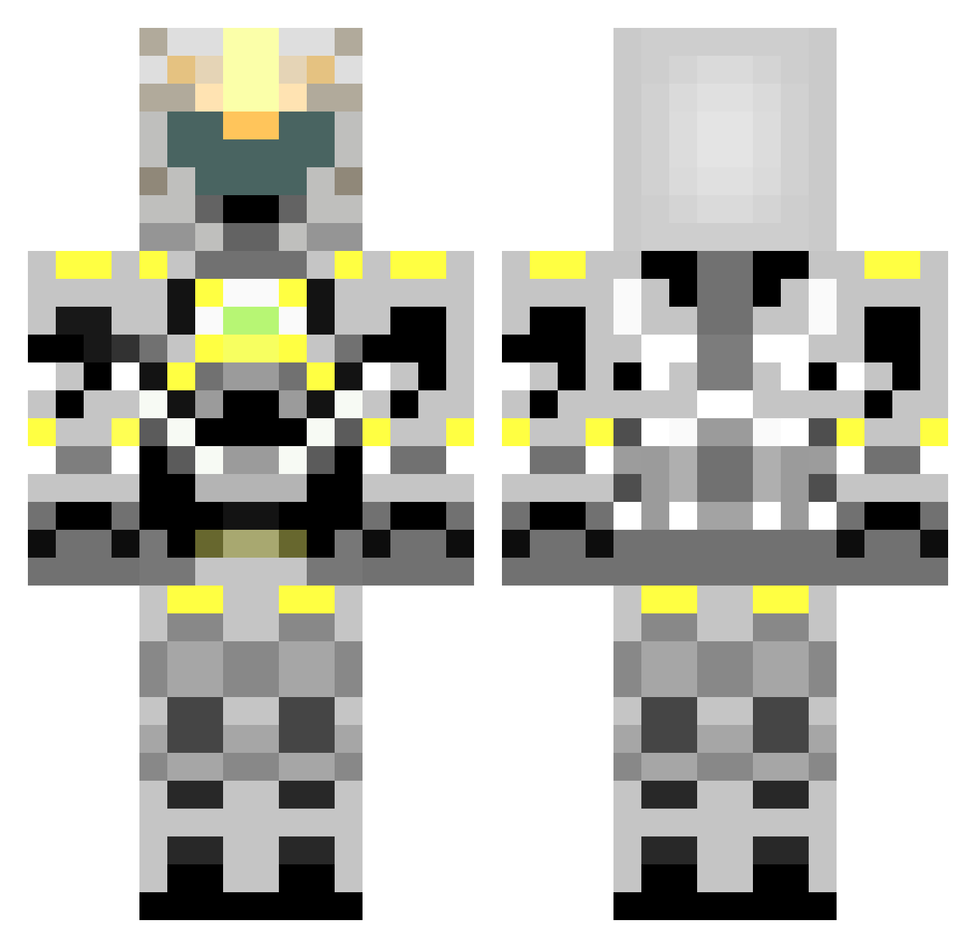 Tycew Minecraft skin, front and back view