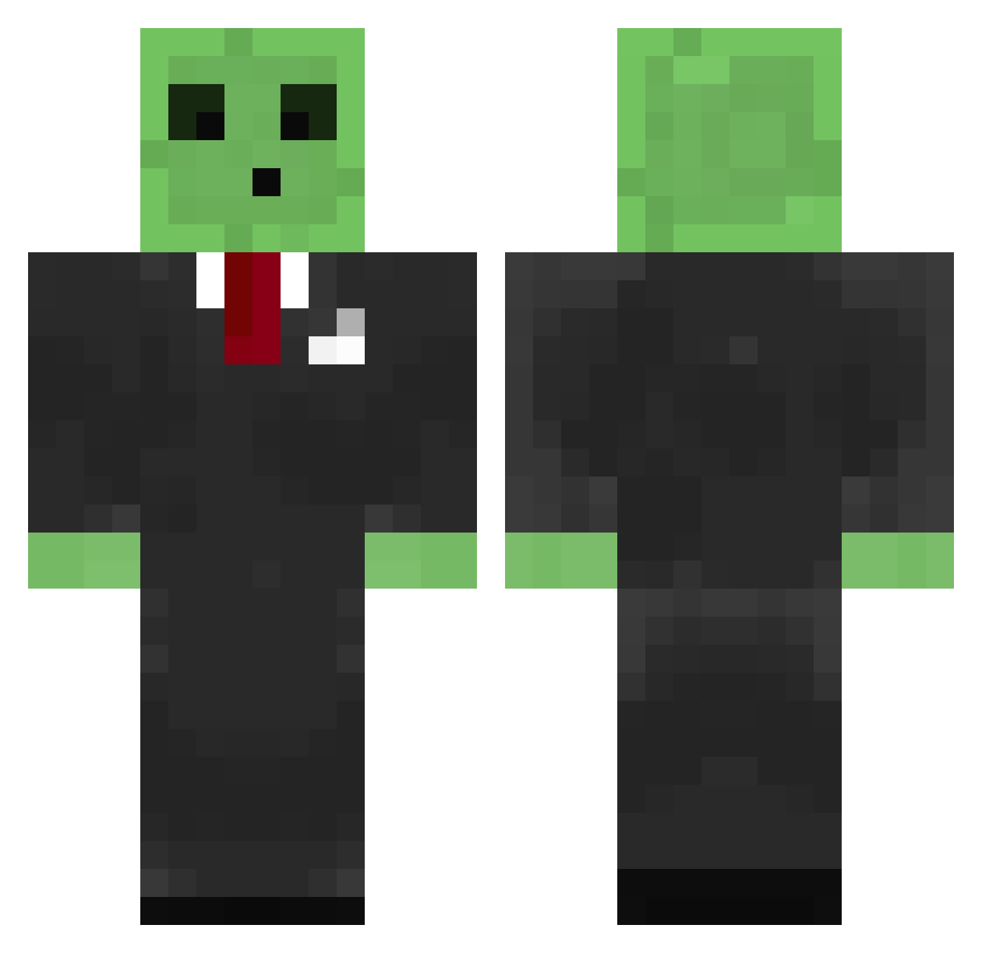 Jorrie Minecraft skin, front and back view