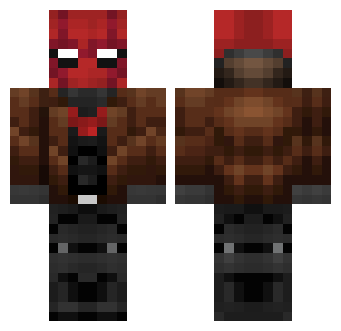 ThRene Minecraft skin, front and back view