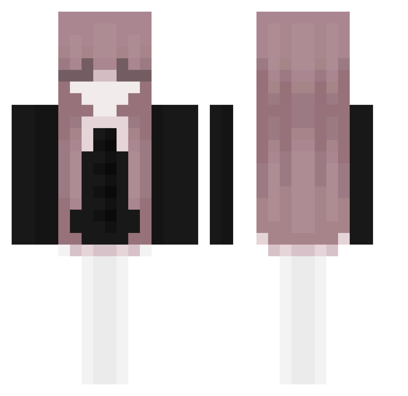 Saignys Minecraft skin, front and back view