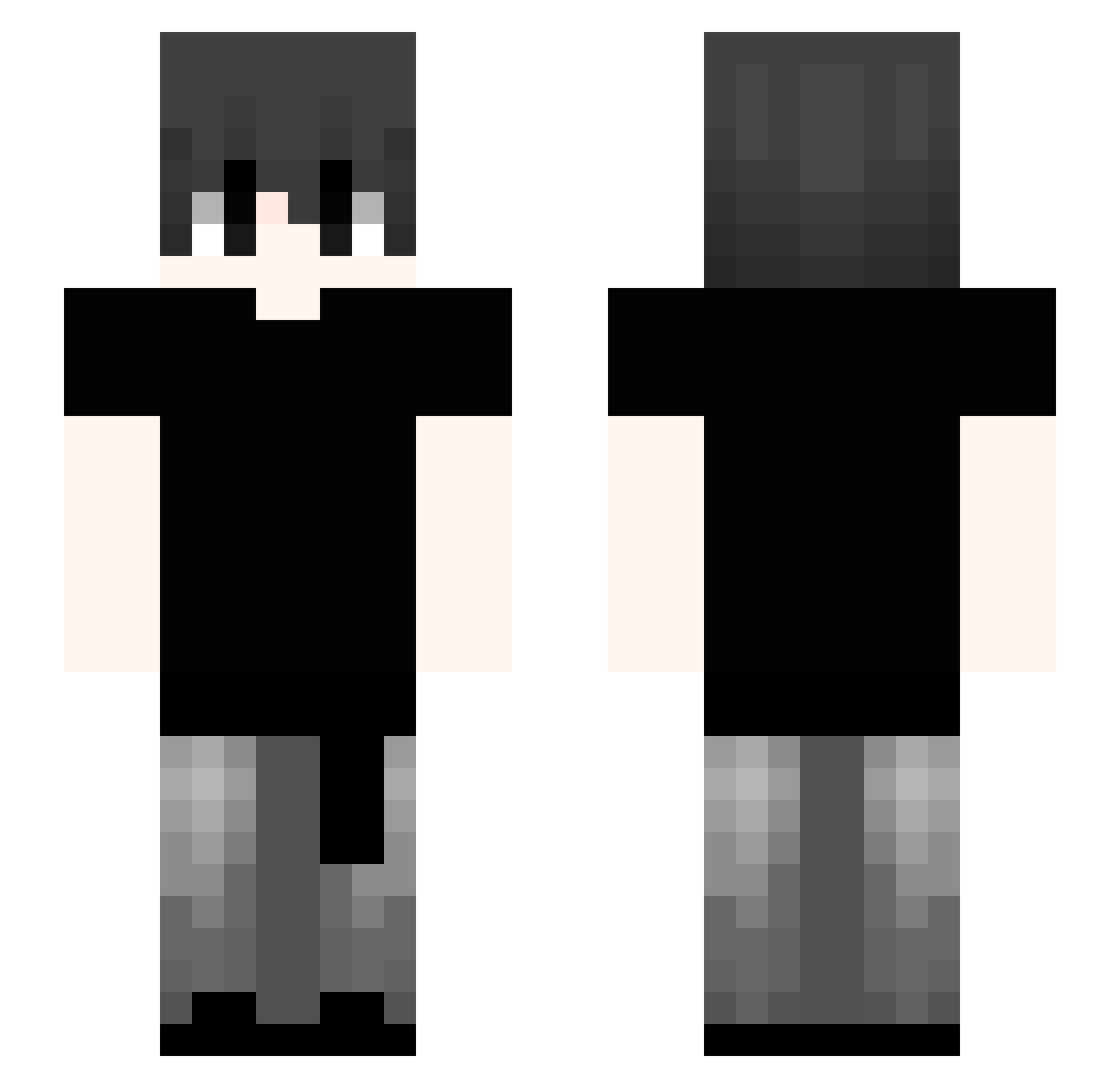 toiletbags Minecraft skin, front and back view
