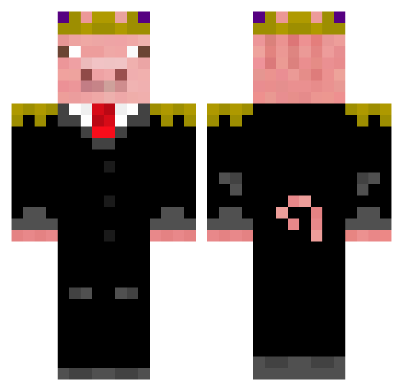 Samcraft60007 Minecraft skin, front and back view