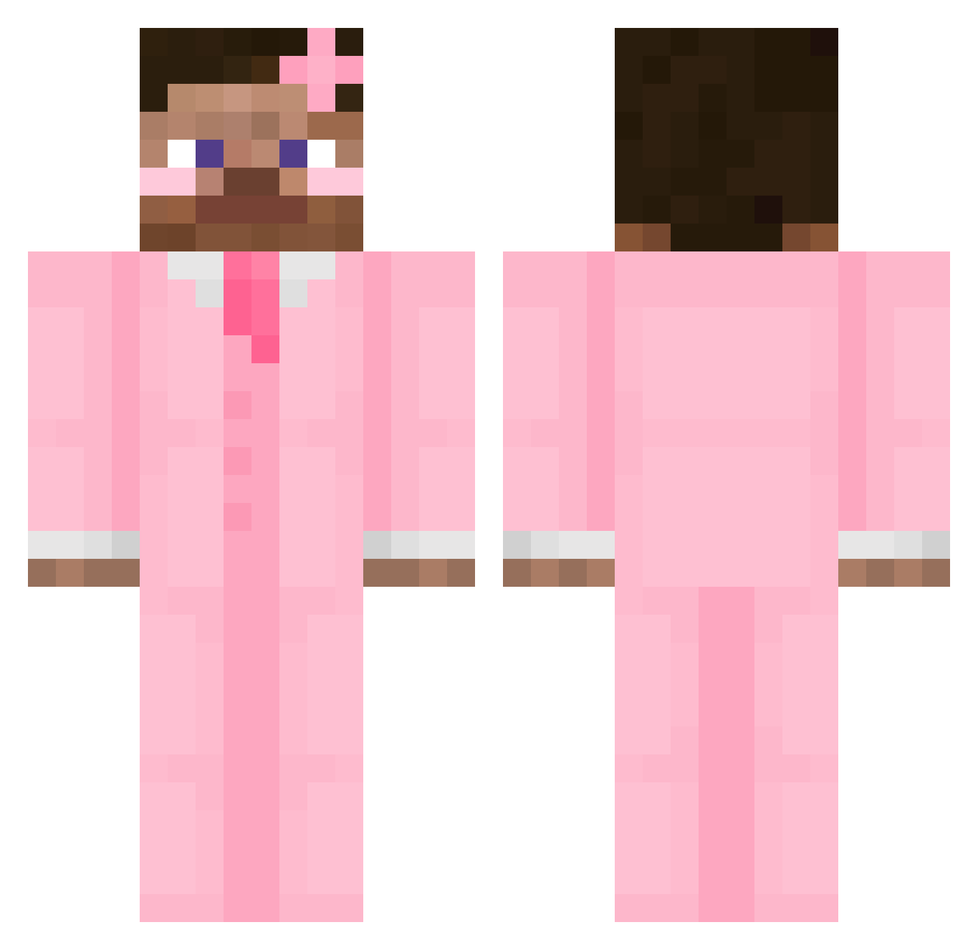 Tweed Minecraft skin, front and back view