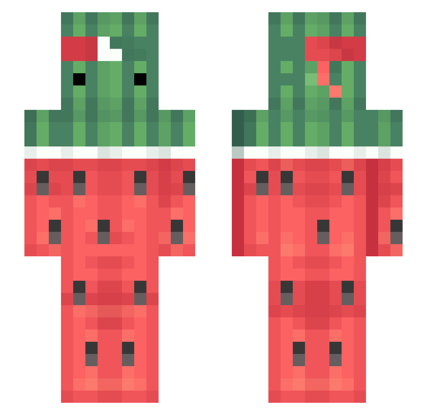 JustChillinq Minecraft skin, front and back view